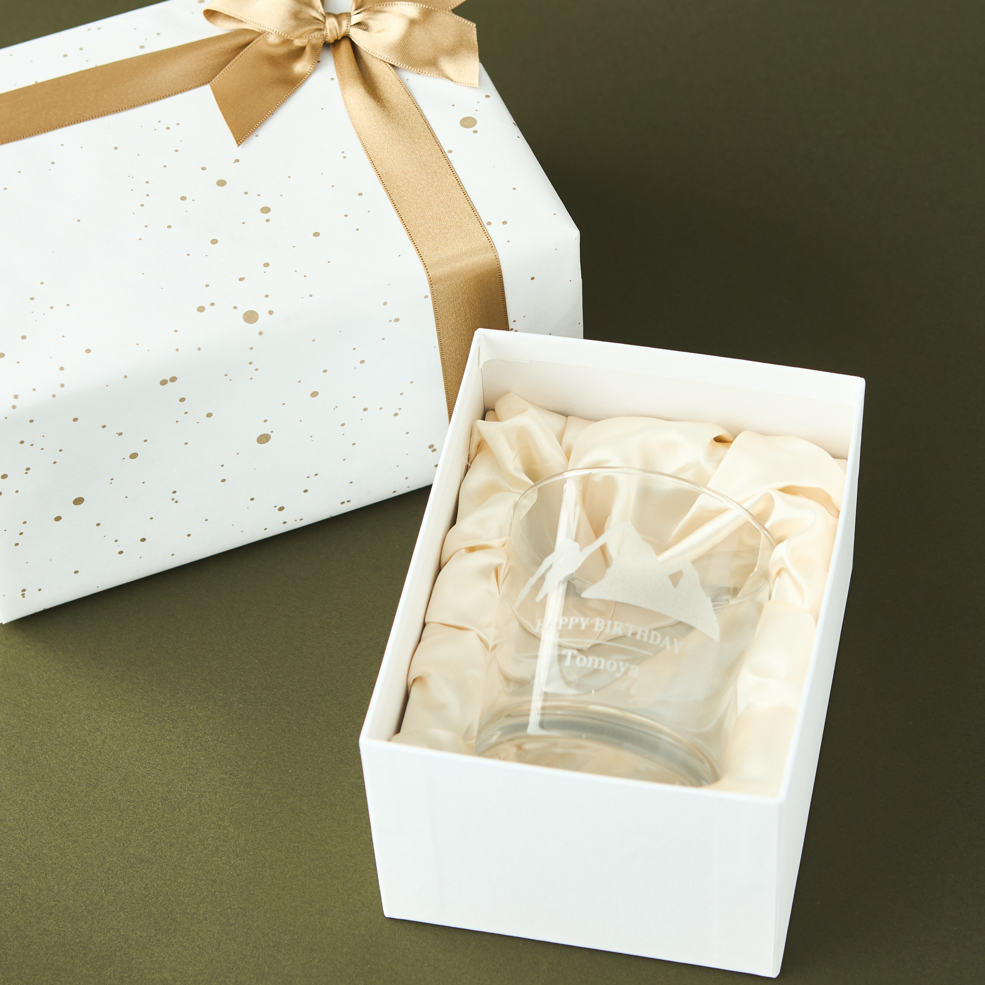 【名入れ・イラストデザイン】ロックグラス&ジャパニーズウィスキー碧Ao ギフトセット