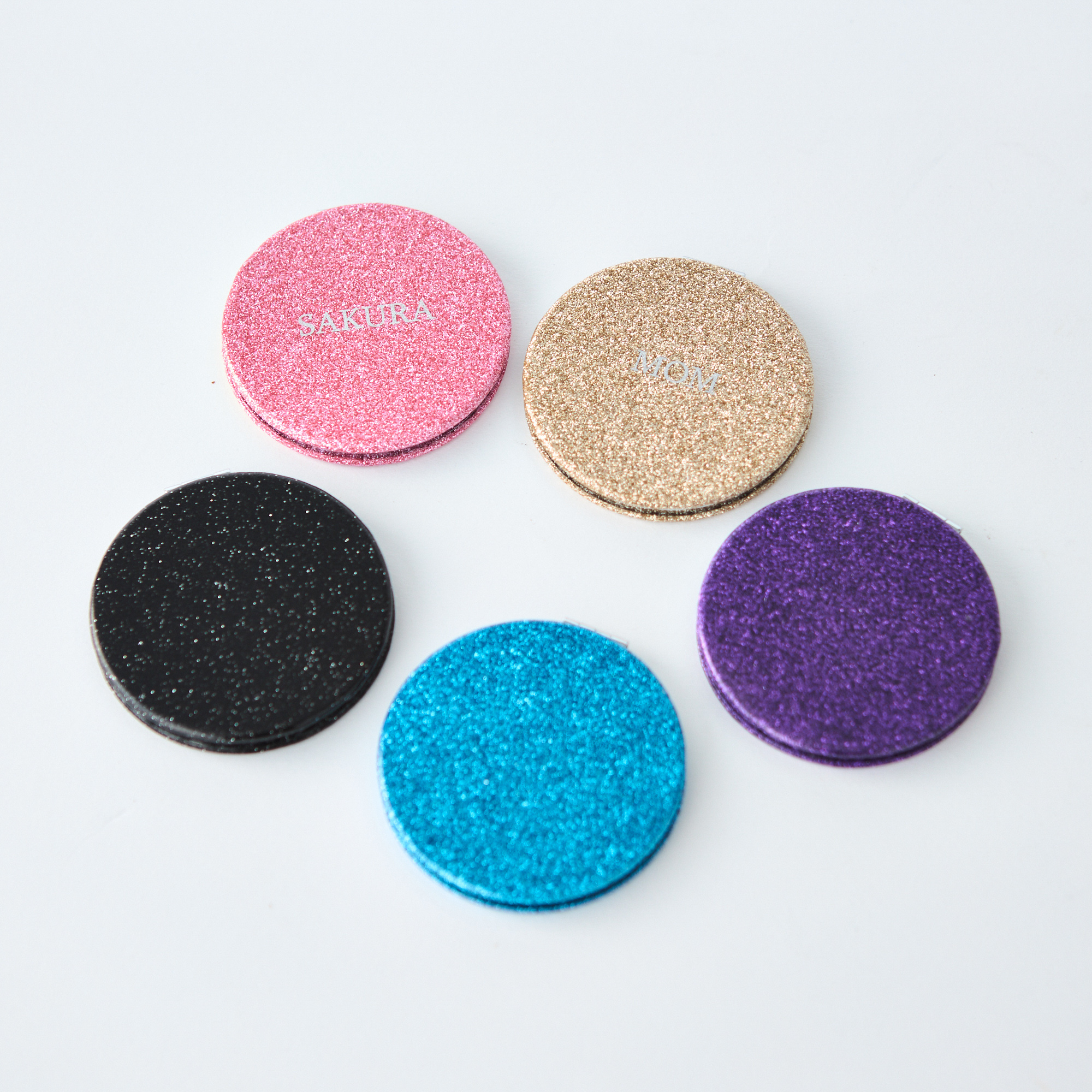 【名入れ】コスメカタログ&ラメコンパクトミラーセット