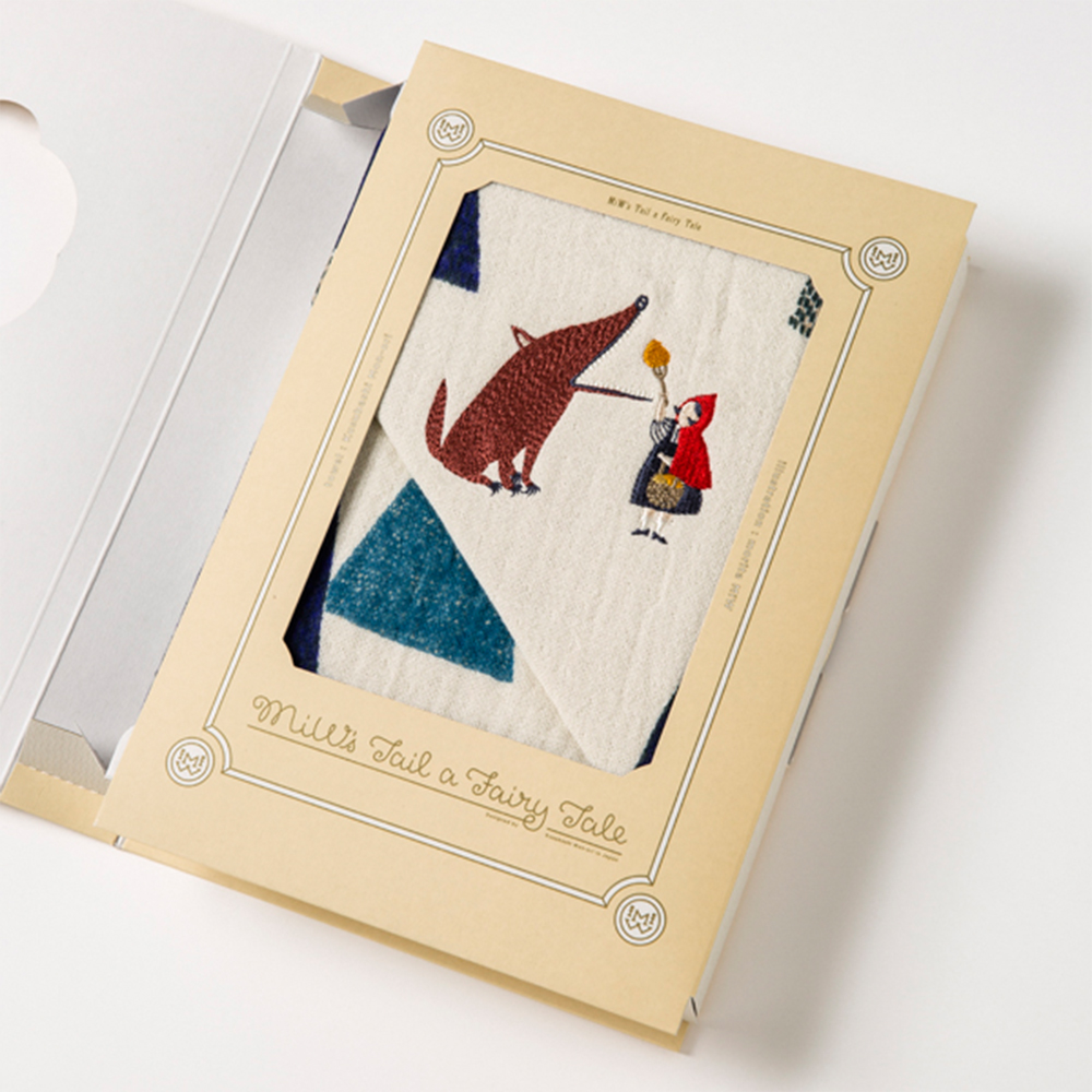 オオカミと赤ずきんの話　タオルGIFT BOOK 3セット（スリーブ付き）バス×1・フェイス×1・ウォッシュ×1