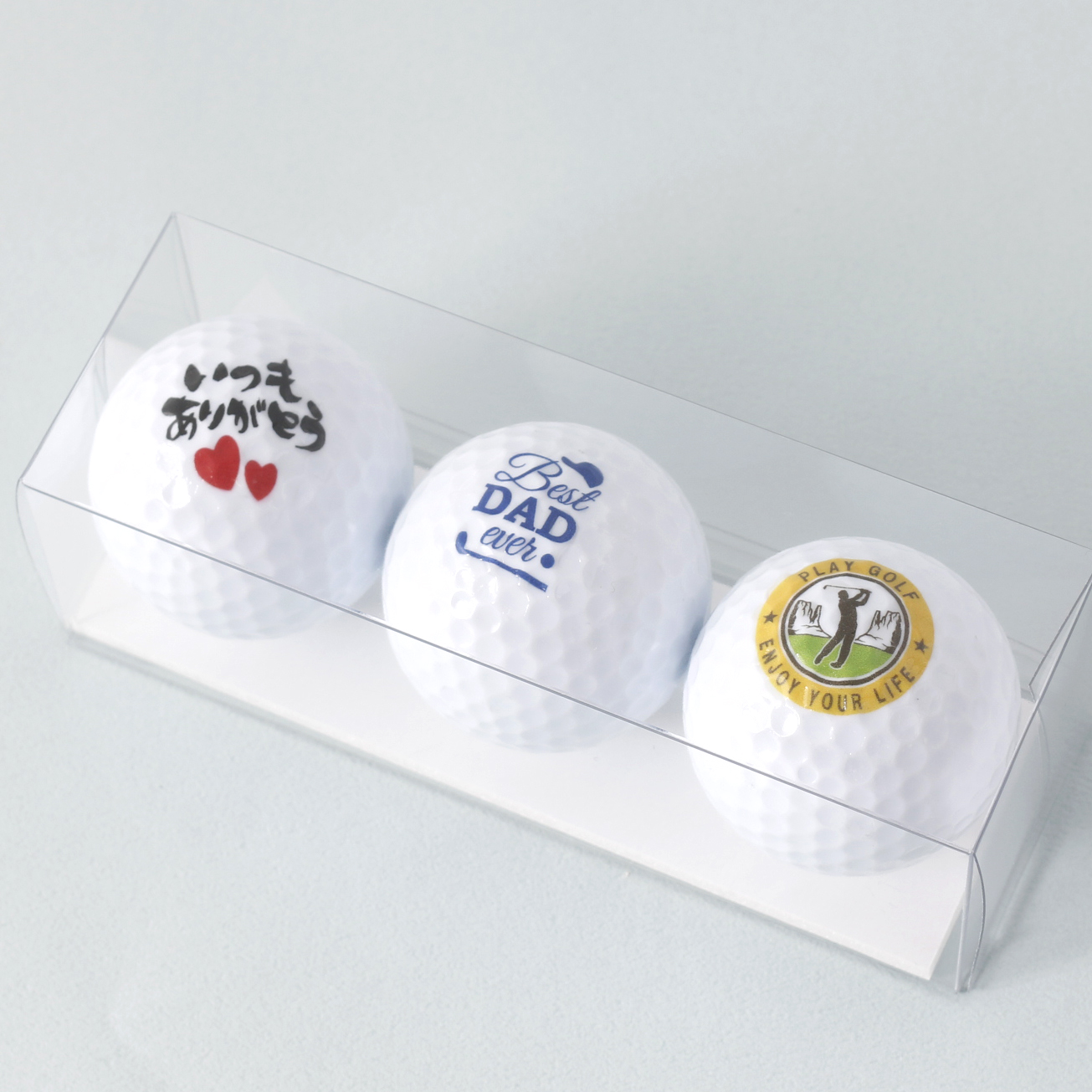 メッセージゴルフボールと冷感タオルの父の日セット