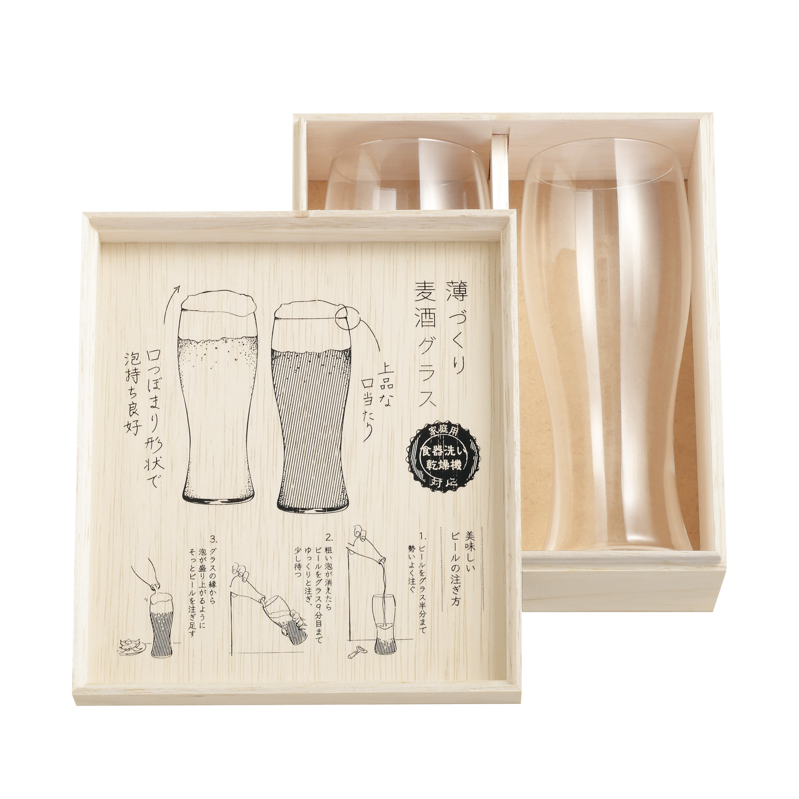 究極のビールと薄づくり麦酒グラスセットの究極のビール体験セット