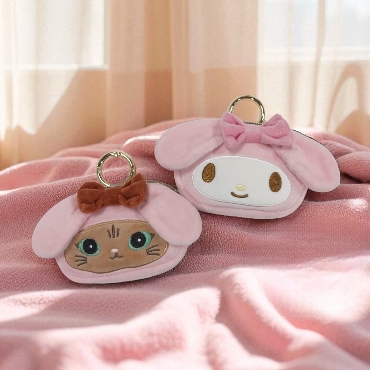 【ポール＆ジョー×マイメロディ】カラビナ付きフェイスポーチ・M