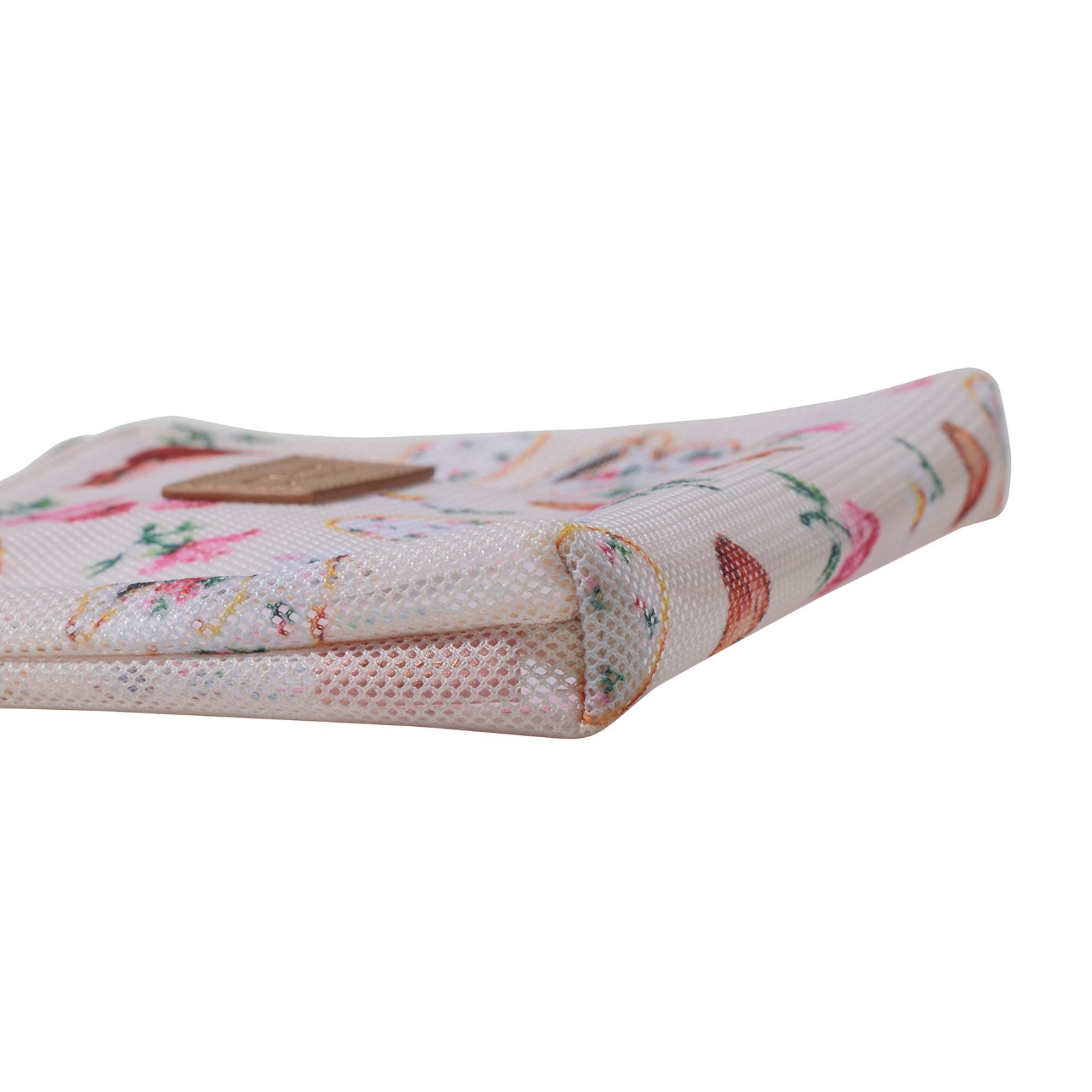 プリントメッシュフラットポーチ