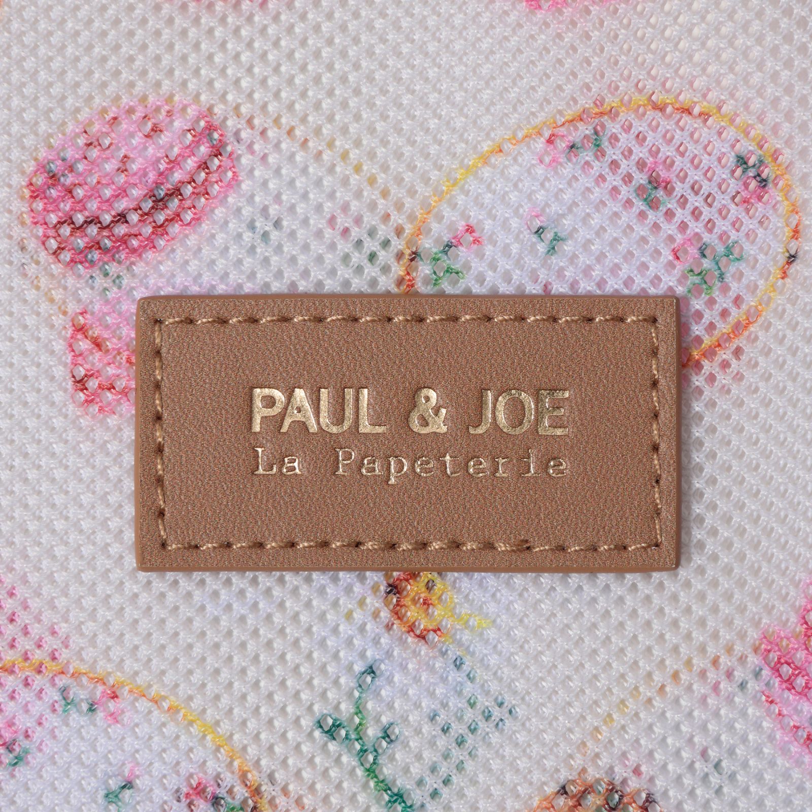 プリントメッシュフラットポーチ