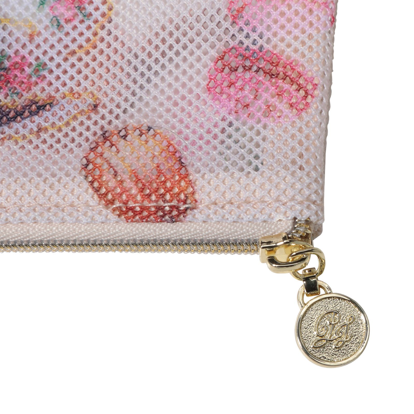 プリントメッシュフラットポーチ