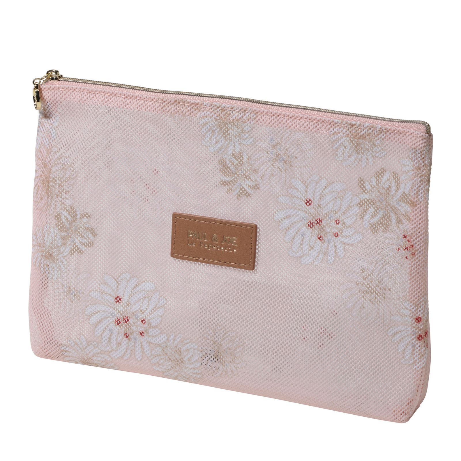 プリントメッシュフラットポーチ