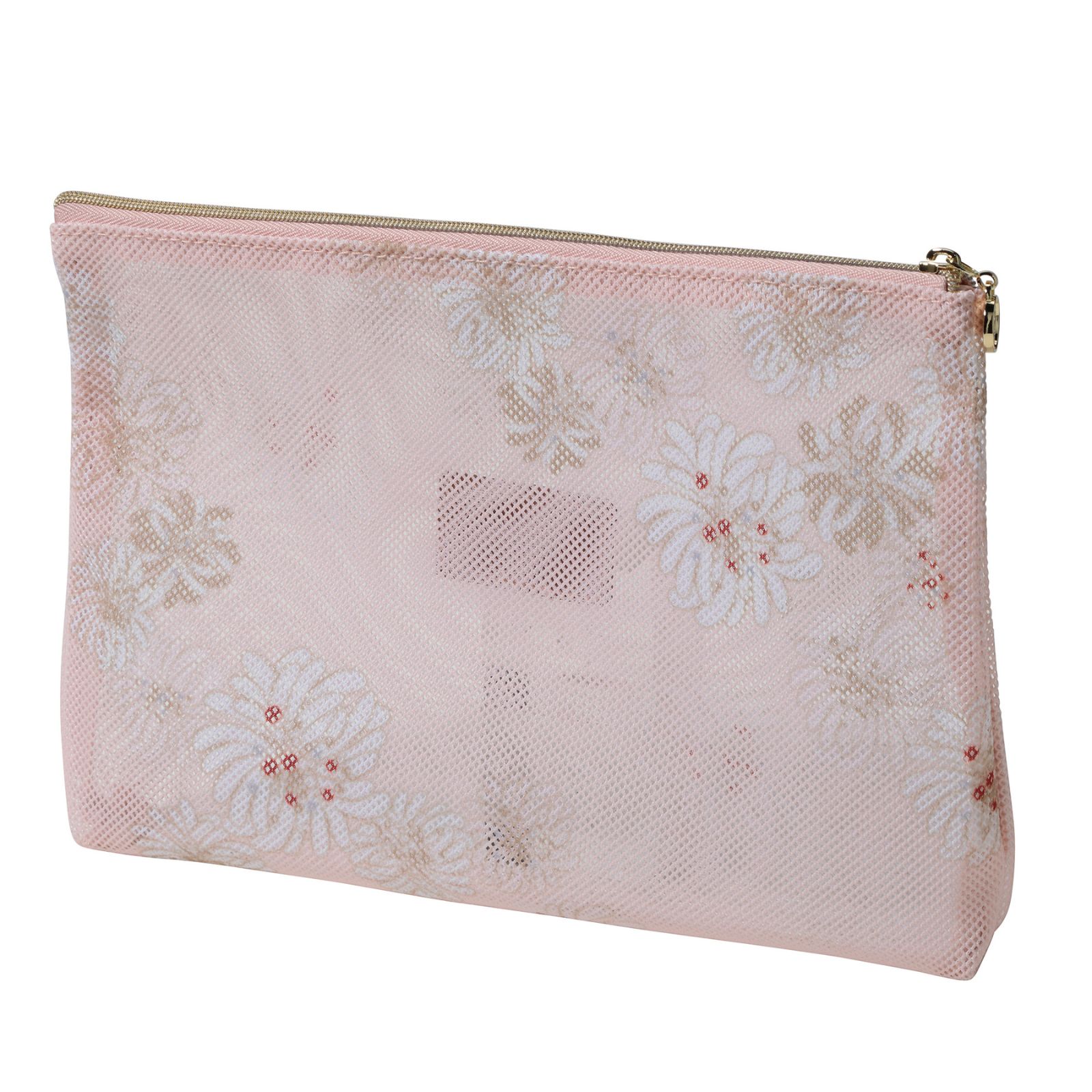 プリントメッシュフラットポーチ