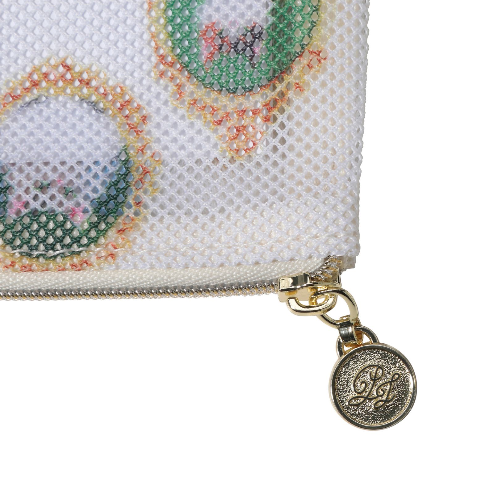 プリントメッシュフラットポーチ