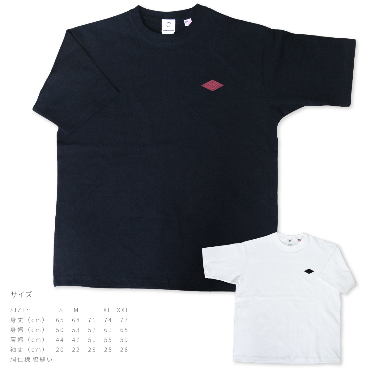 【イニシャル/記念日を刻印できる】KING＆QUEEN」 ペアTシャツ USAコットン100%