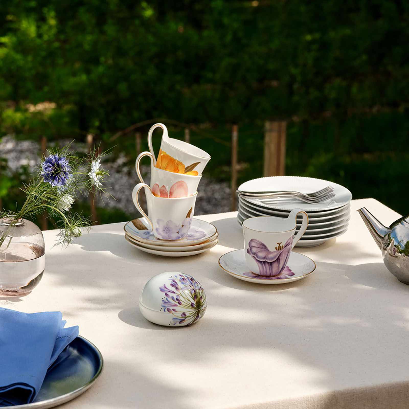 181/ロイヤルコペンハーゲン フローラ カップ＆ソーサー+ボウル 3点