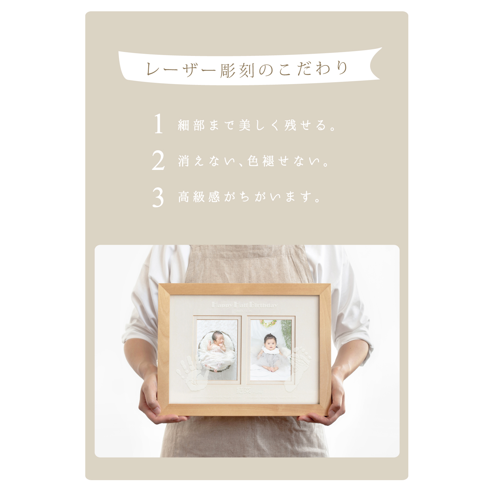 1歳誕生日ギフト券 - はじめましてギャラリー・バースデータイプ