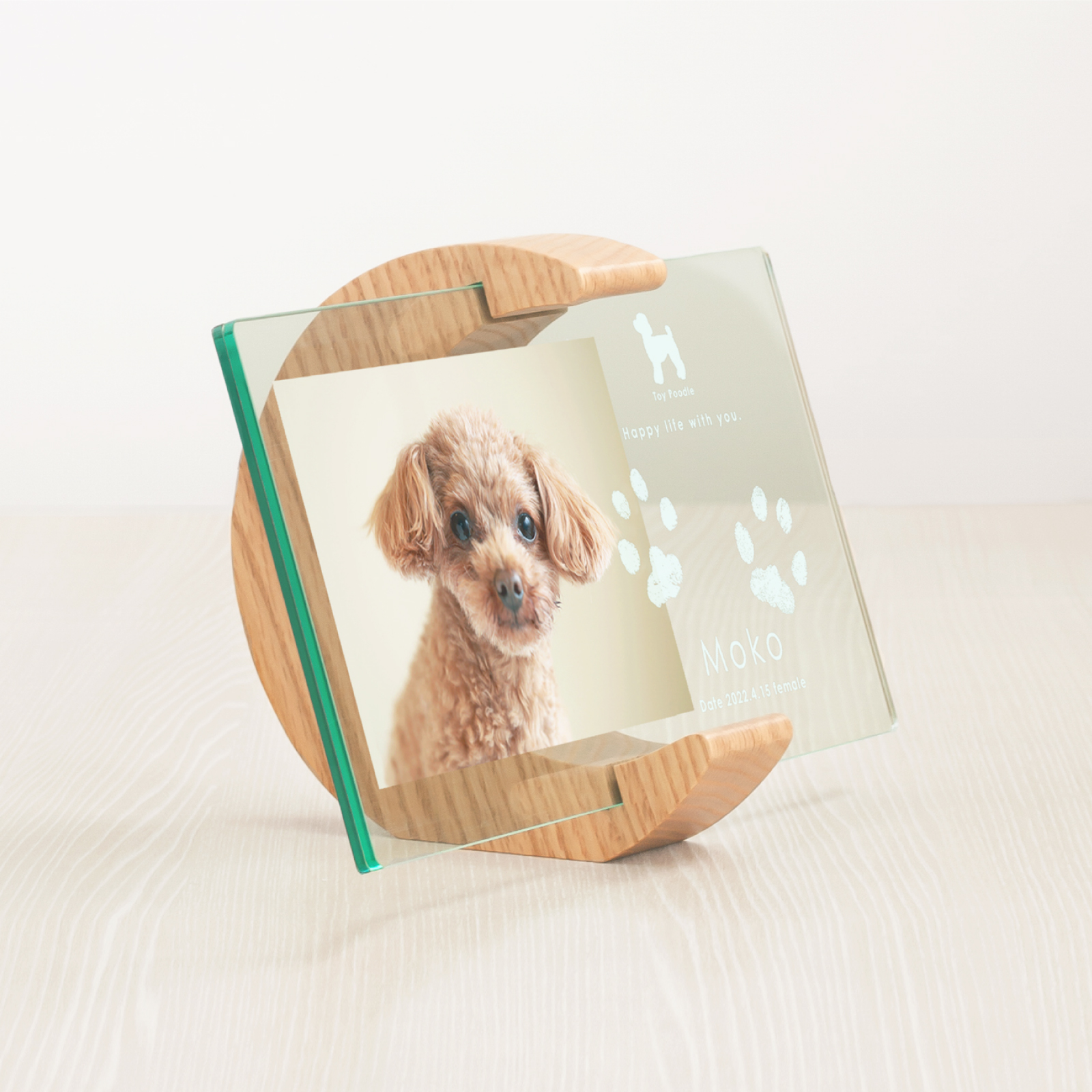 ＜愛犬・愛猫用ギフト券＞うちの子記念日・ムーンフォトスタンド