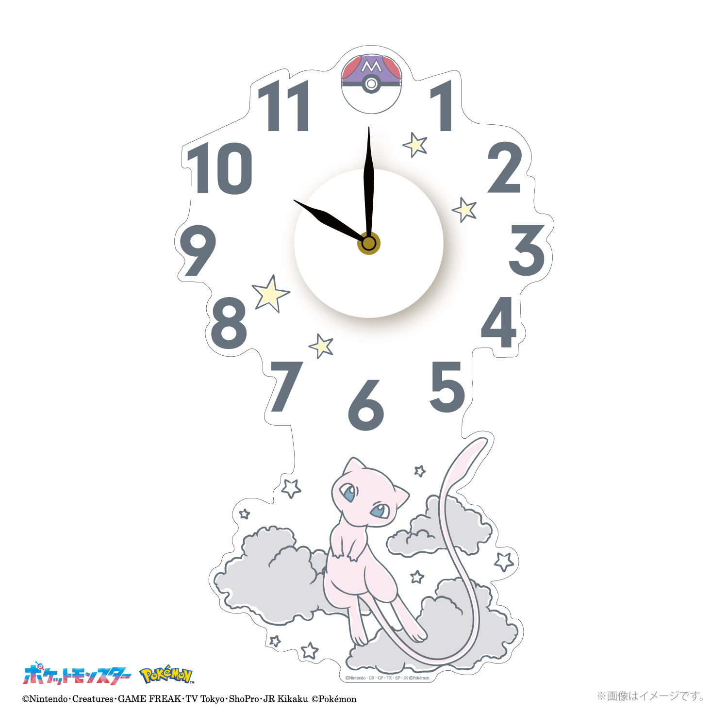 ポケモンウォールクロックステッカー