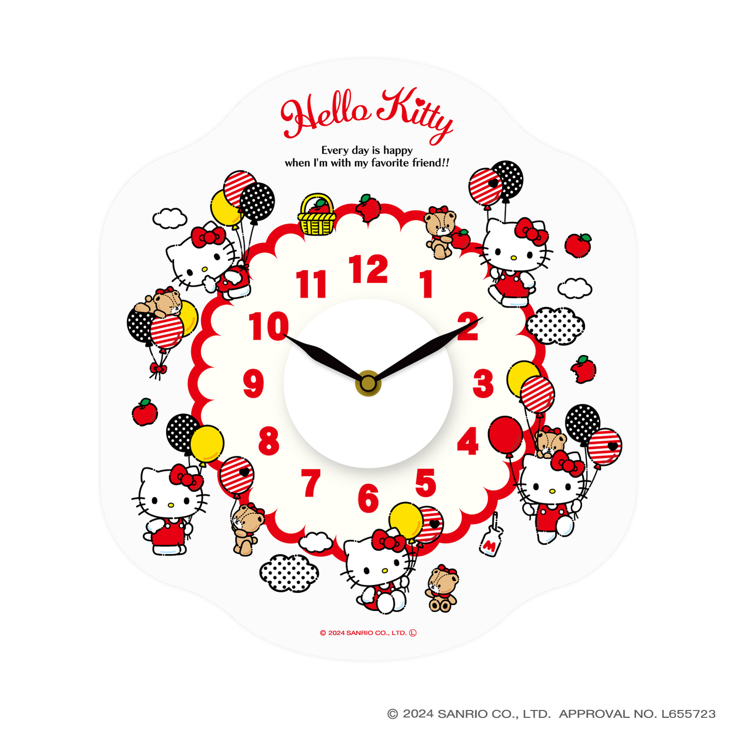 サンリオキャラクターズウォールクロックステッカー