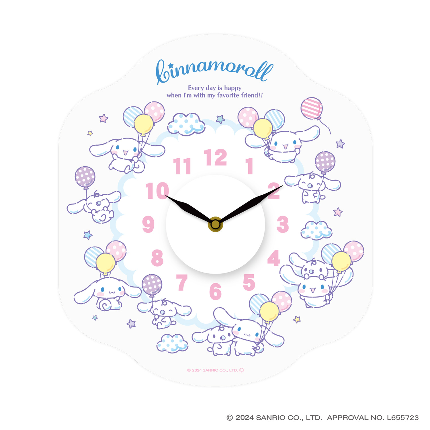 サンリオキャラクターズウォールクロックステッカー
