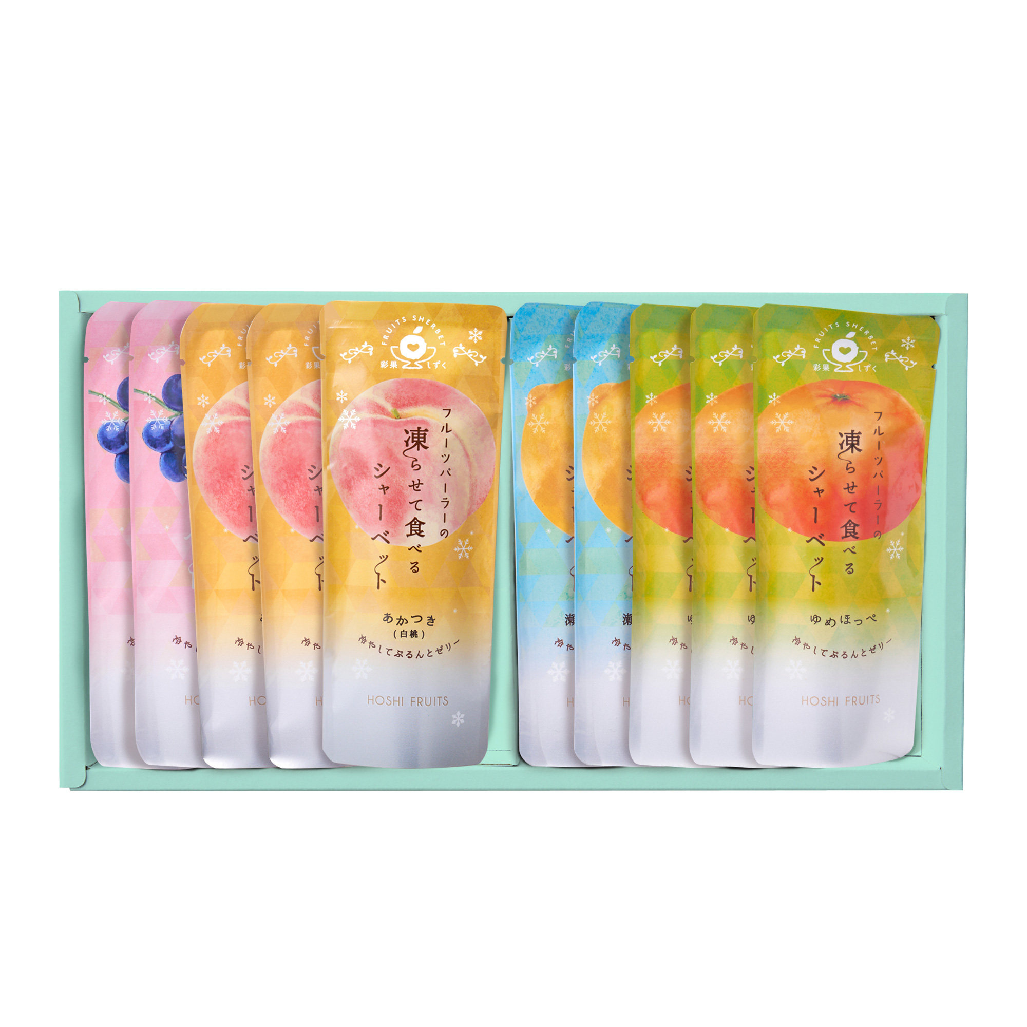 【期間限定】フルーツパーラーの凍らせて食べるシャーベット　彩果しずく　１０袋