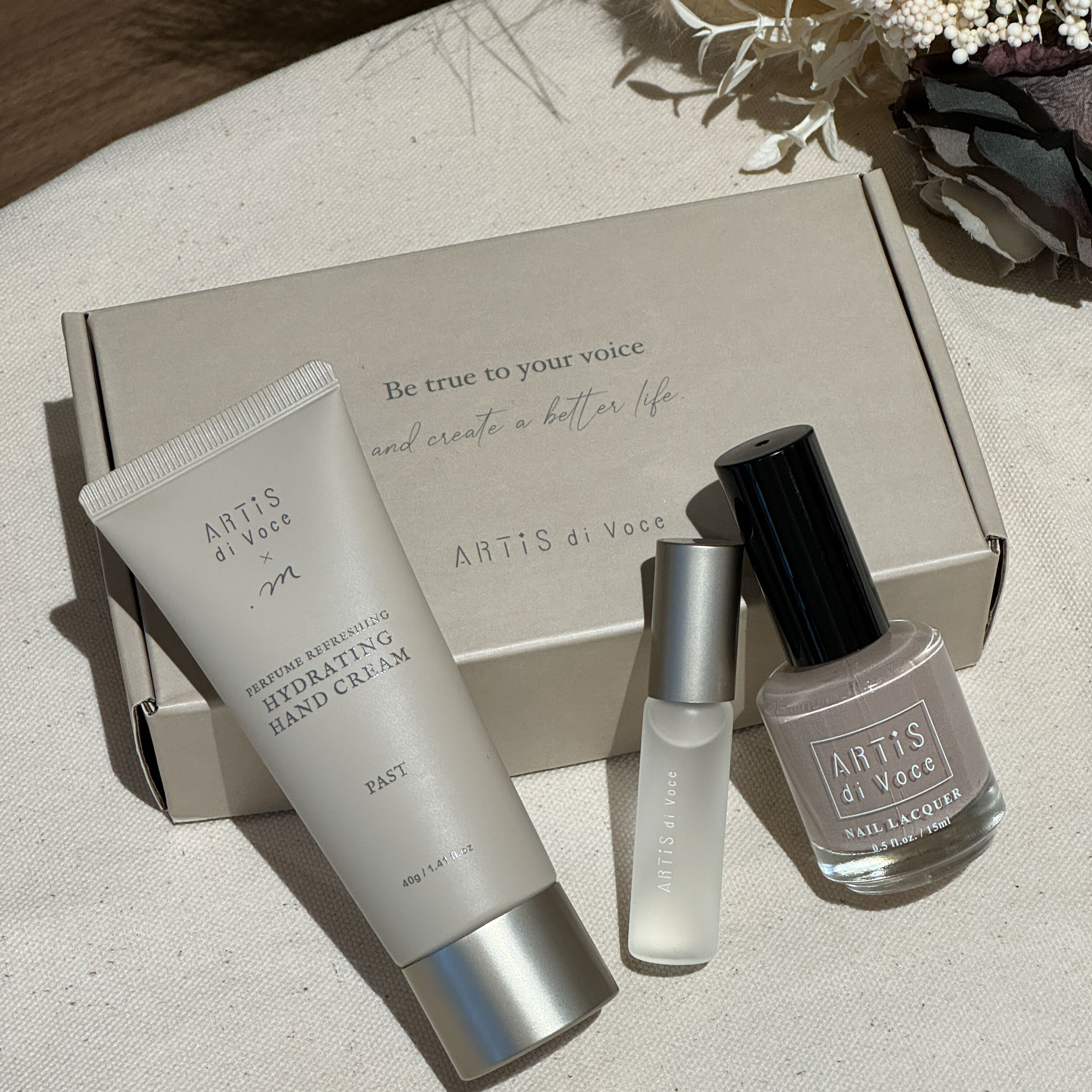 【ARTiS di Voce ×.m】ハンドクリーム・ロールオンオイルGIFT SET ポリッシュ付き