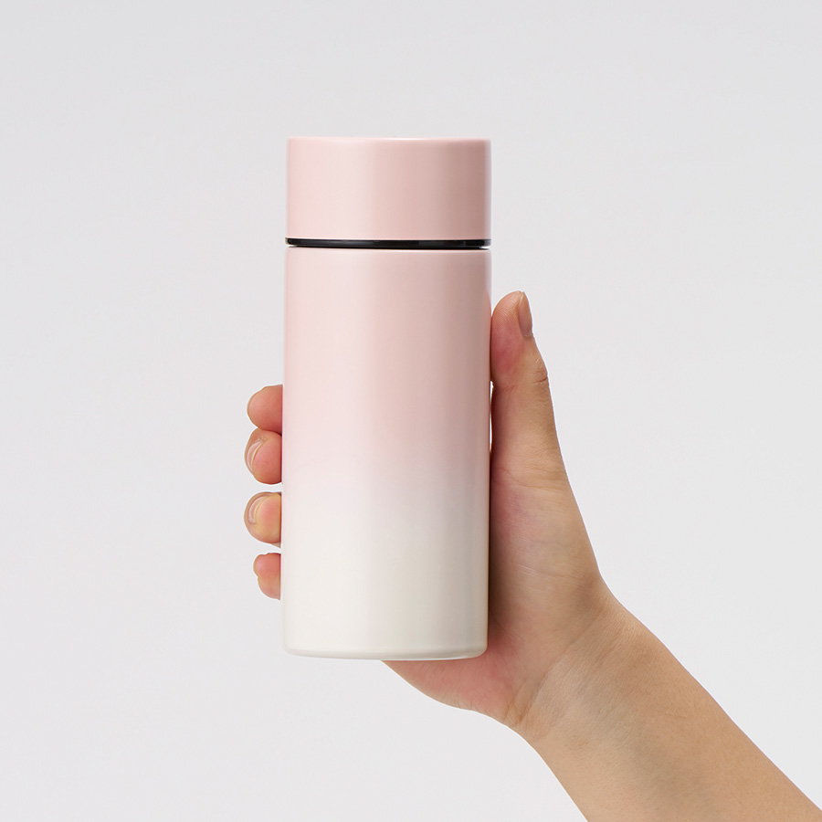 【名入れ】選べる犬種  グラデーションサーモタンクボトル 300ml