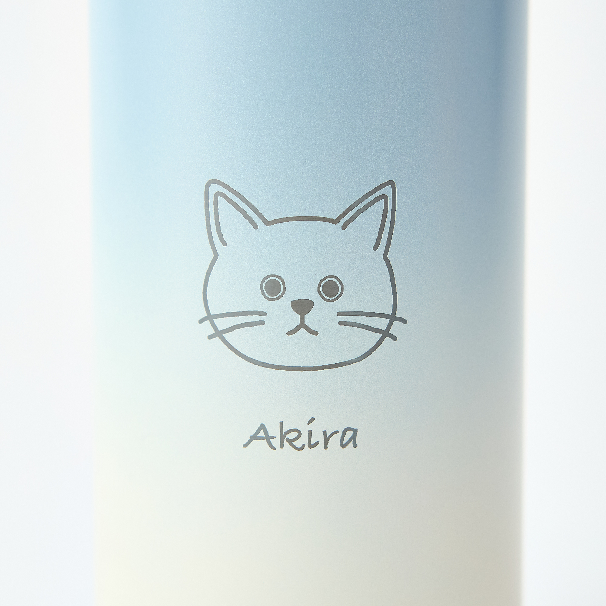 【名入れ】選べる猫種  グラデーションサーモタンクボトル 300ml