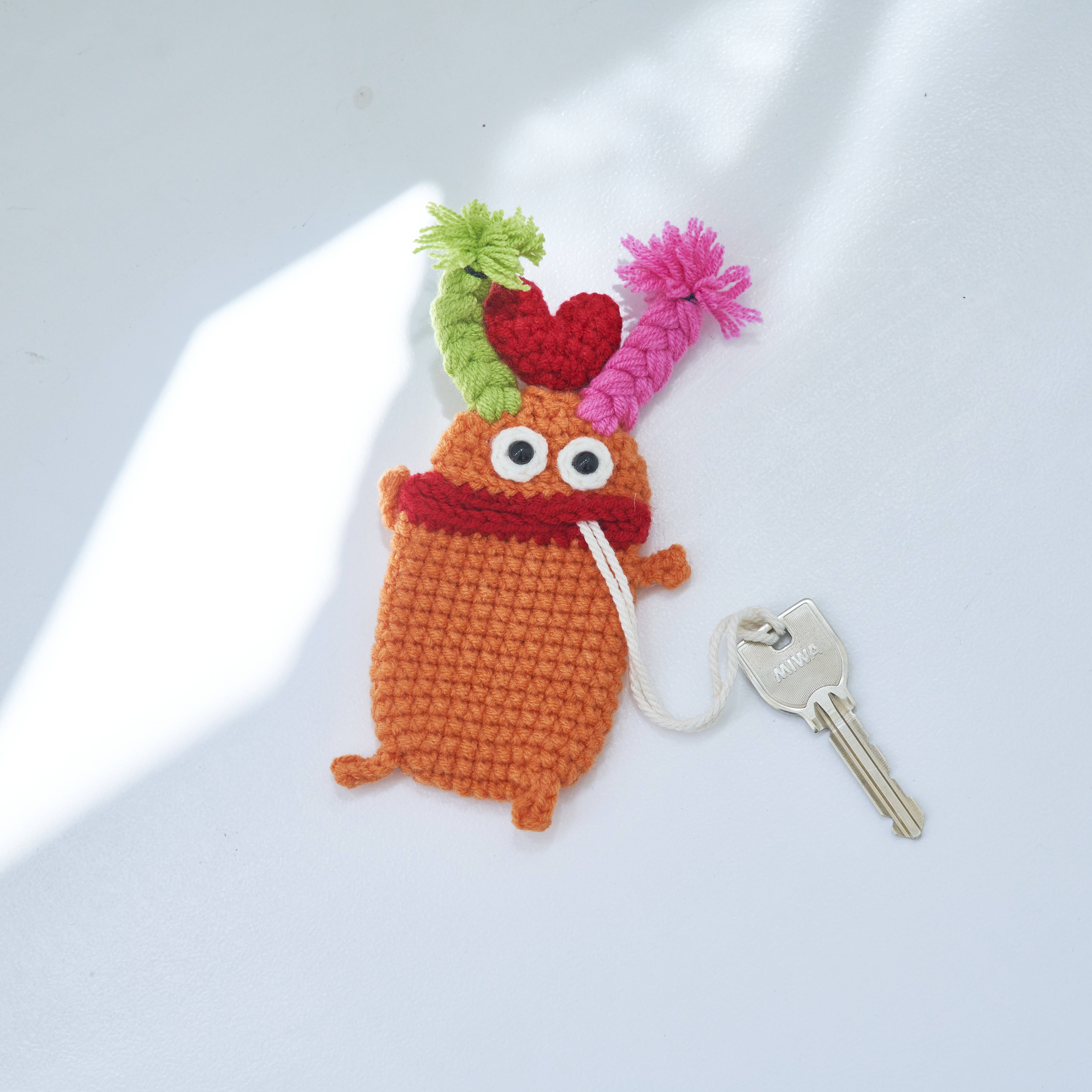 毛糸のマスコット キーケース