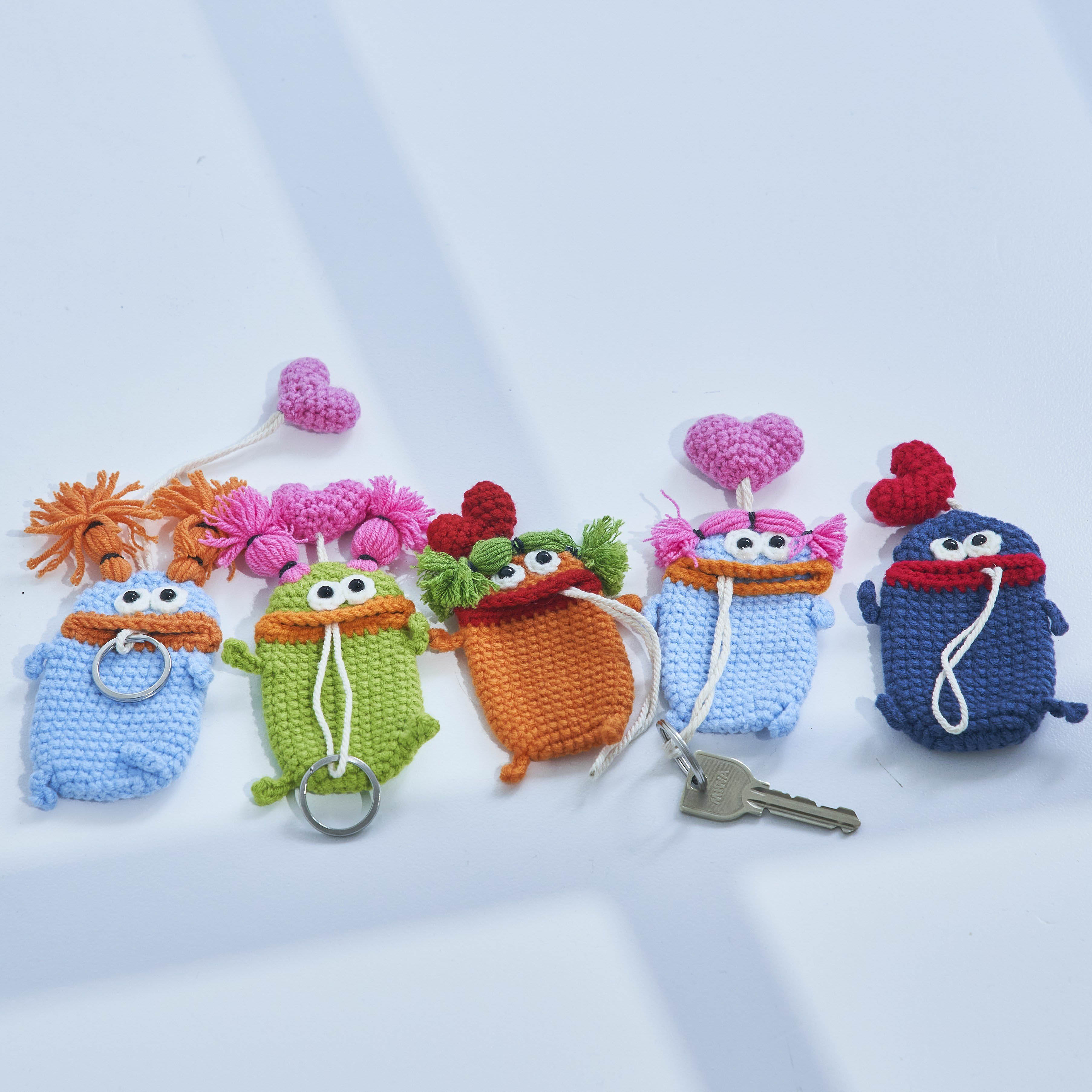 毛糸のマスコット キーケース