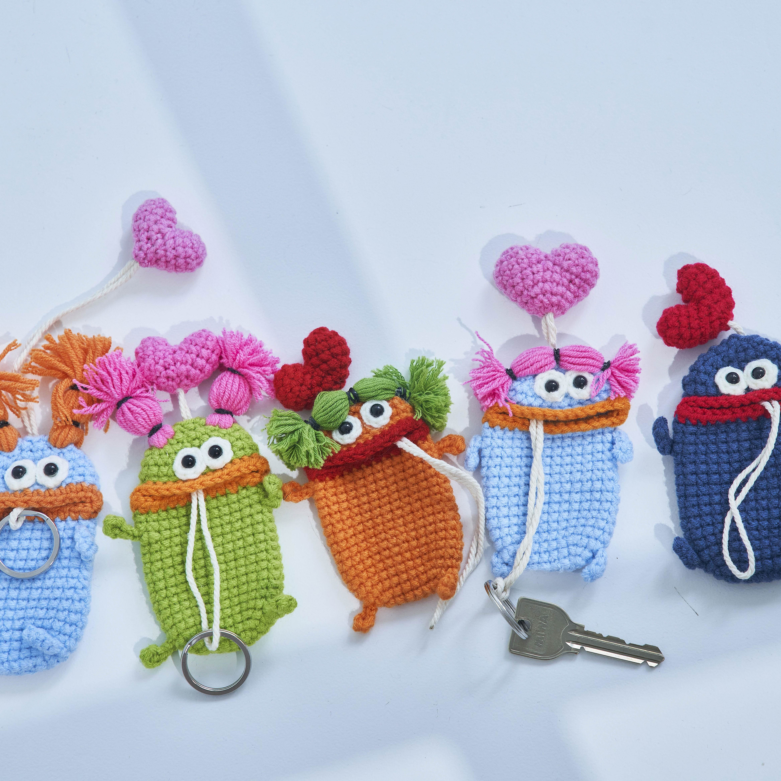 毛糸のマスコット キーケース