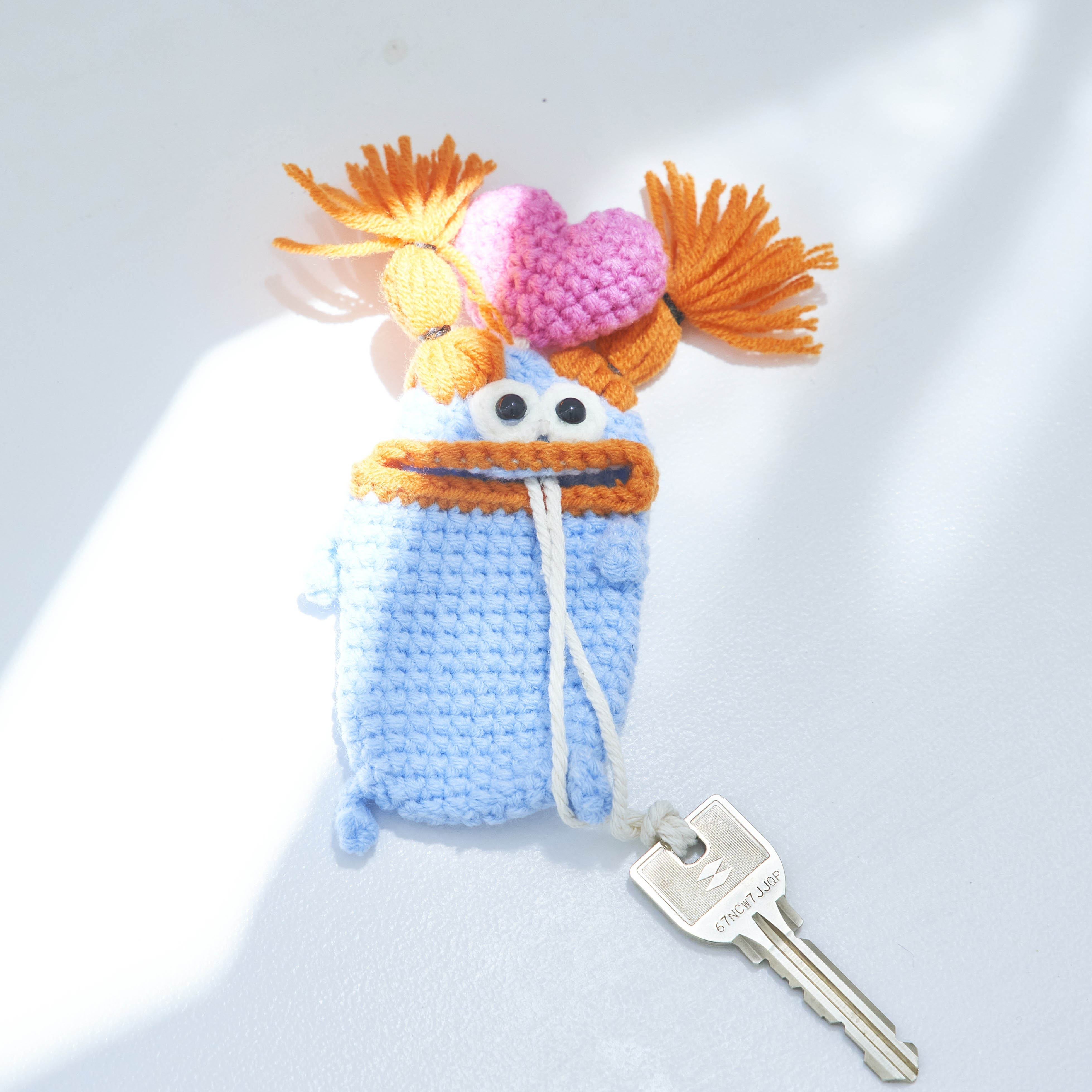 毛糸のマスコット キーケース