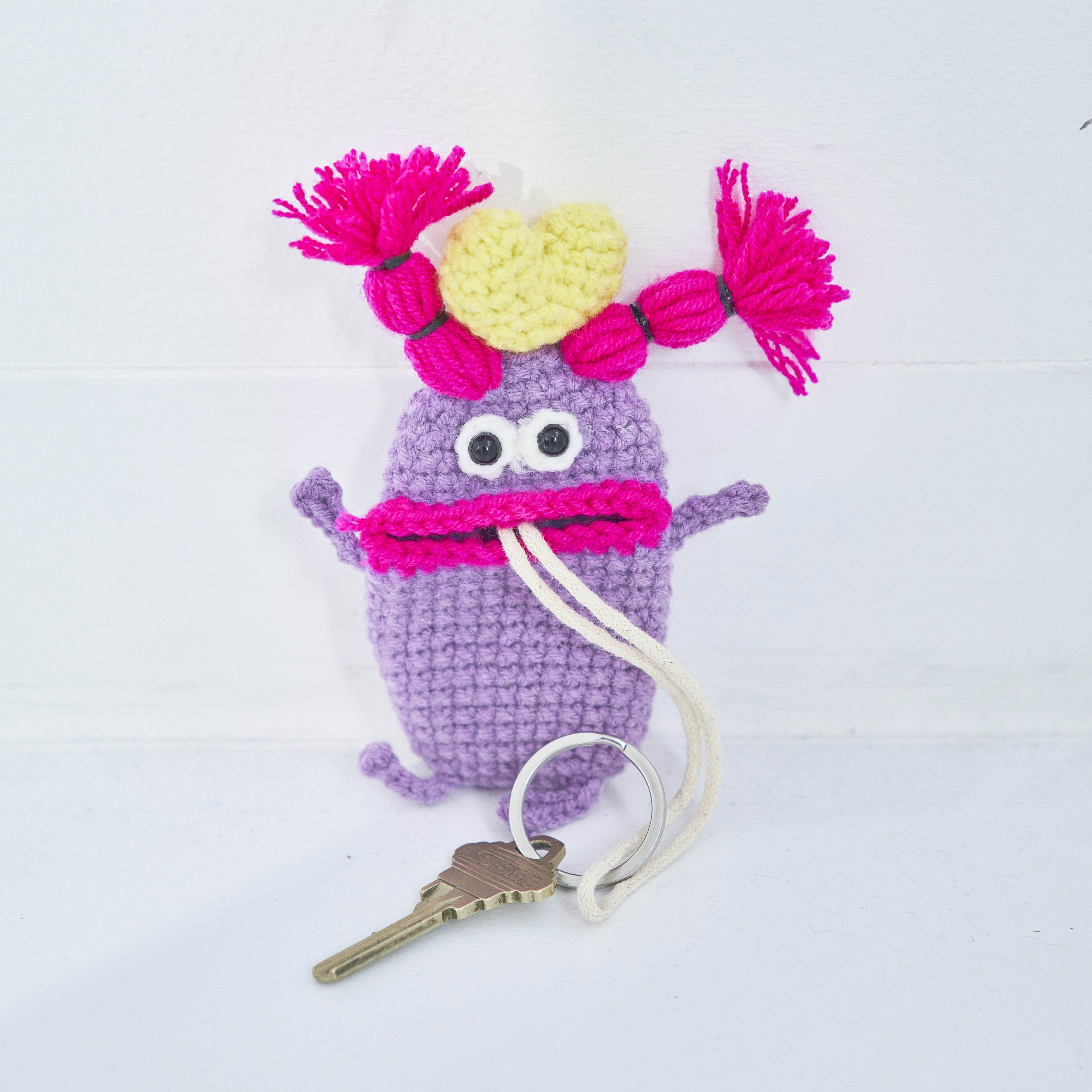 毛糸のマスコット キーケース