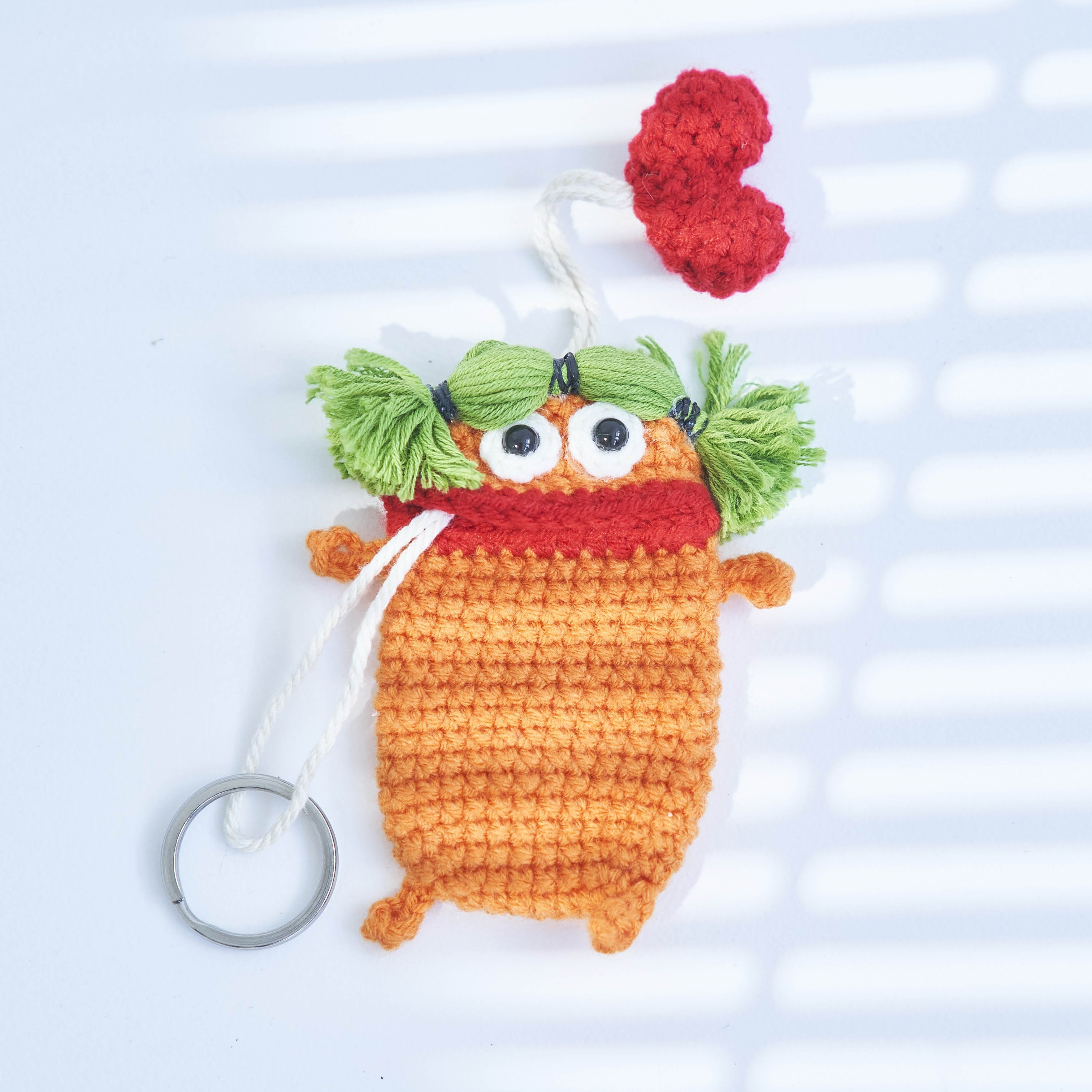 毛糸のマスコット キーケース