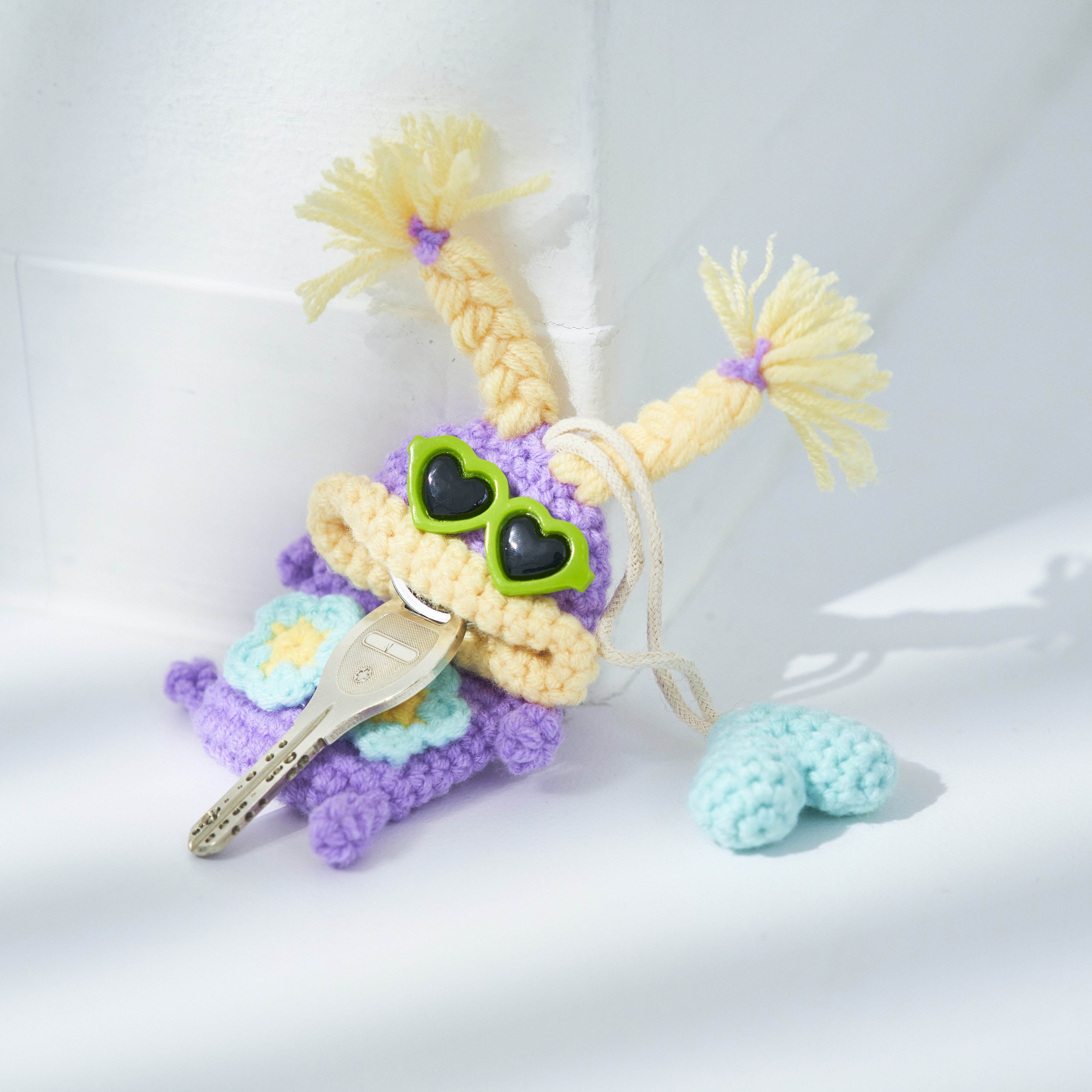 毛糸のキーケース《夏のバカンス》