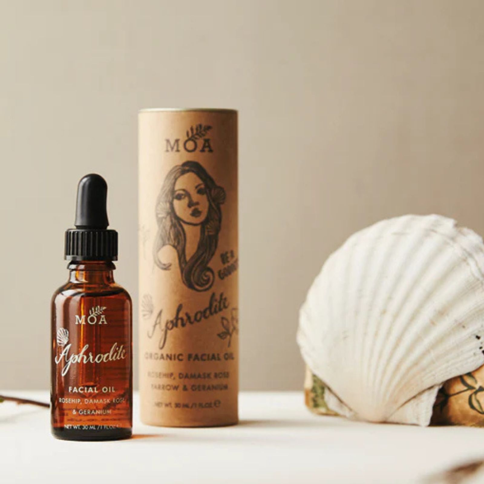 【美容オイル ＆ 天然ローズクォーツ カッサ 】Aphrodite GUA SHA Gift Set