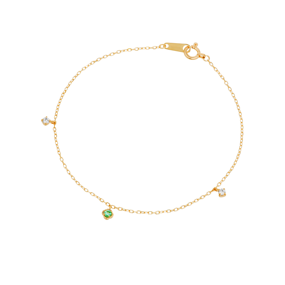 【名入れ】誕生石ブレスレット＆ブランドジュエリーポーチセット