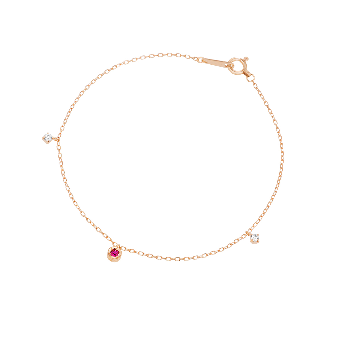 【名入れ】誕生石ブレスレット＆ブランドジュエリーポーチセット