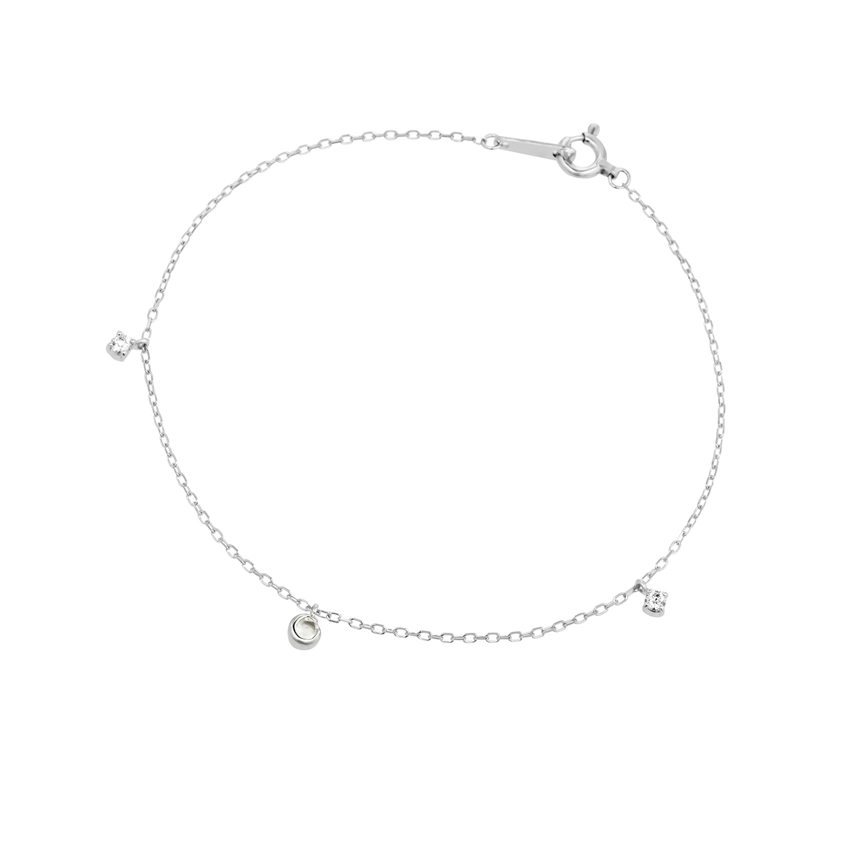 【名入れ】誕生石ブレスレット＆ブランドジュエリーポーチセット