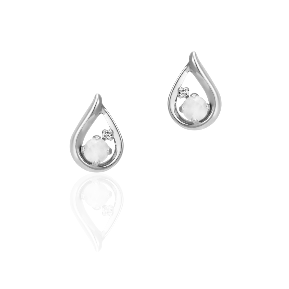 【名入れ】誕生石ピアス＆ブランドジュエリーポーチセット