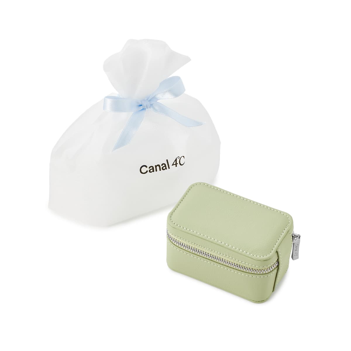 【名入れ】誕生石ピアス＆ブランドジュエリーポーチセット