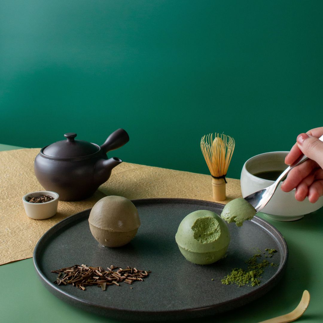 抹茶味3個×ほうじ茶味3個セット｜湯あがりミルクチーズケーキ工房ふろまあじゅ