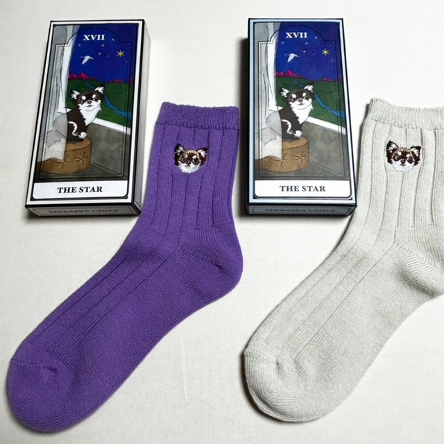 【人気の犬種を選べる】INUハンカチ＆ソックス BOX付き