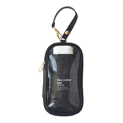 名入れハートチャーム＆ポーチ付き晴雨兼用折りたたみ傘【遮光率100%】