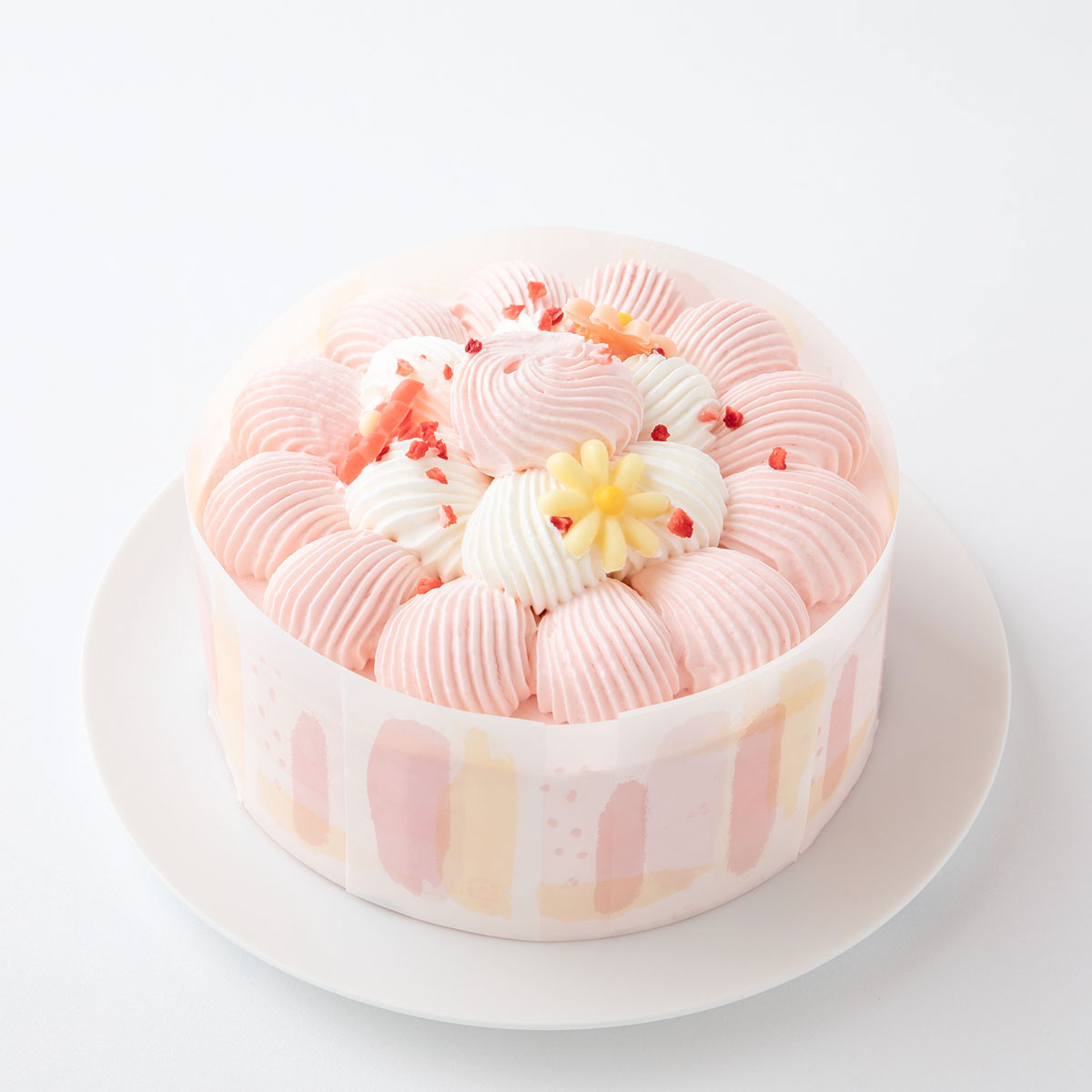 【卵アレルギーの方にも】卵不使用のピンクのセンイルケーキ