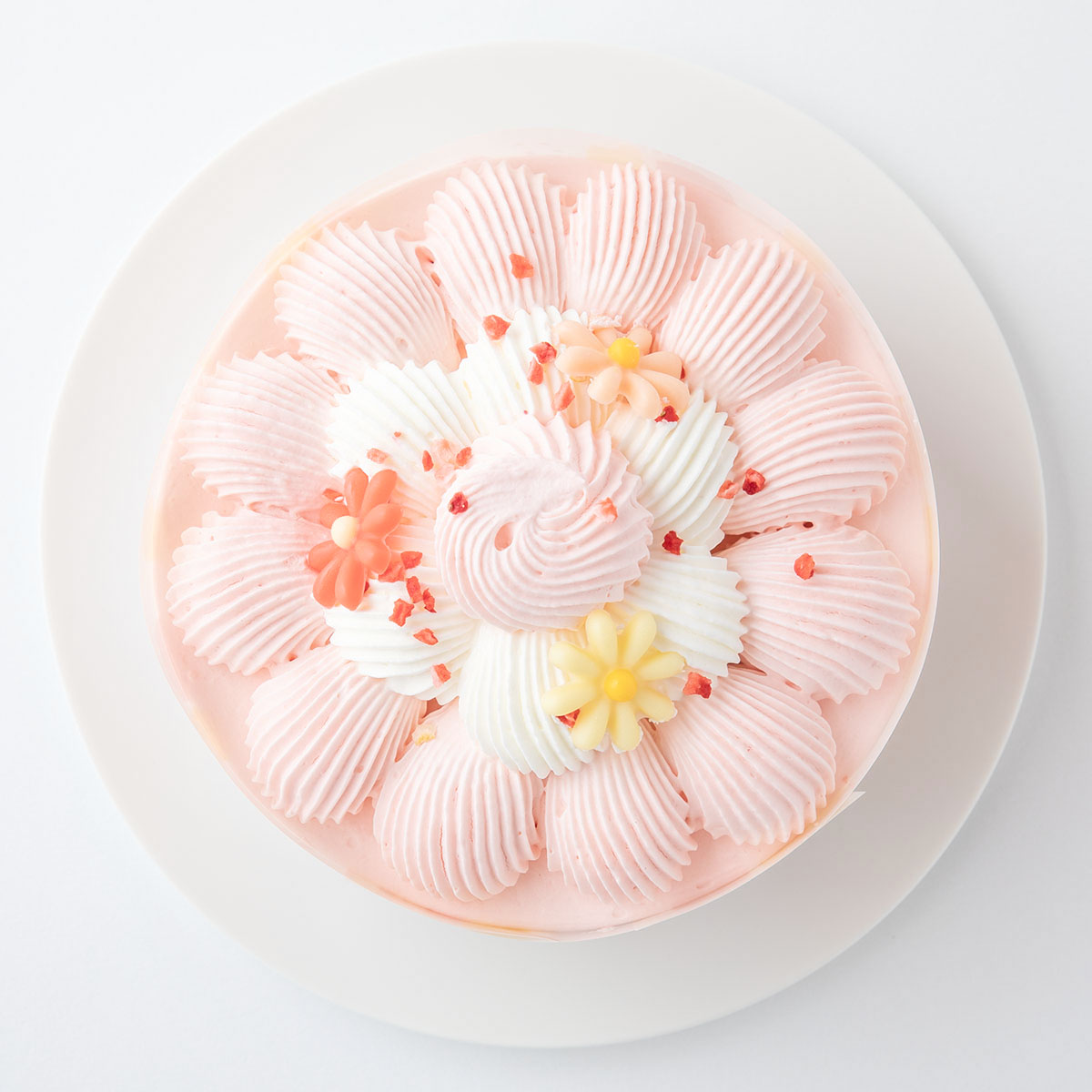 【卵アレルギーの方にも】卵不使用のピンクのセンイルケーキ