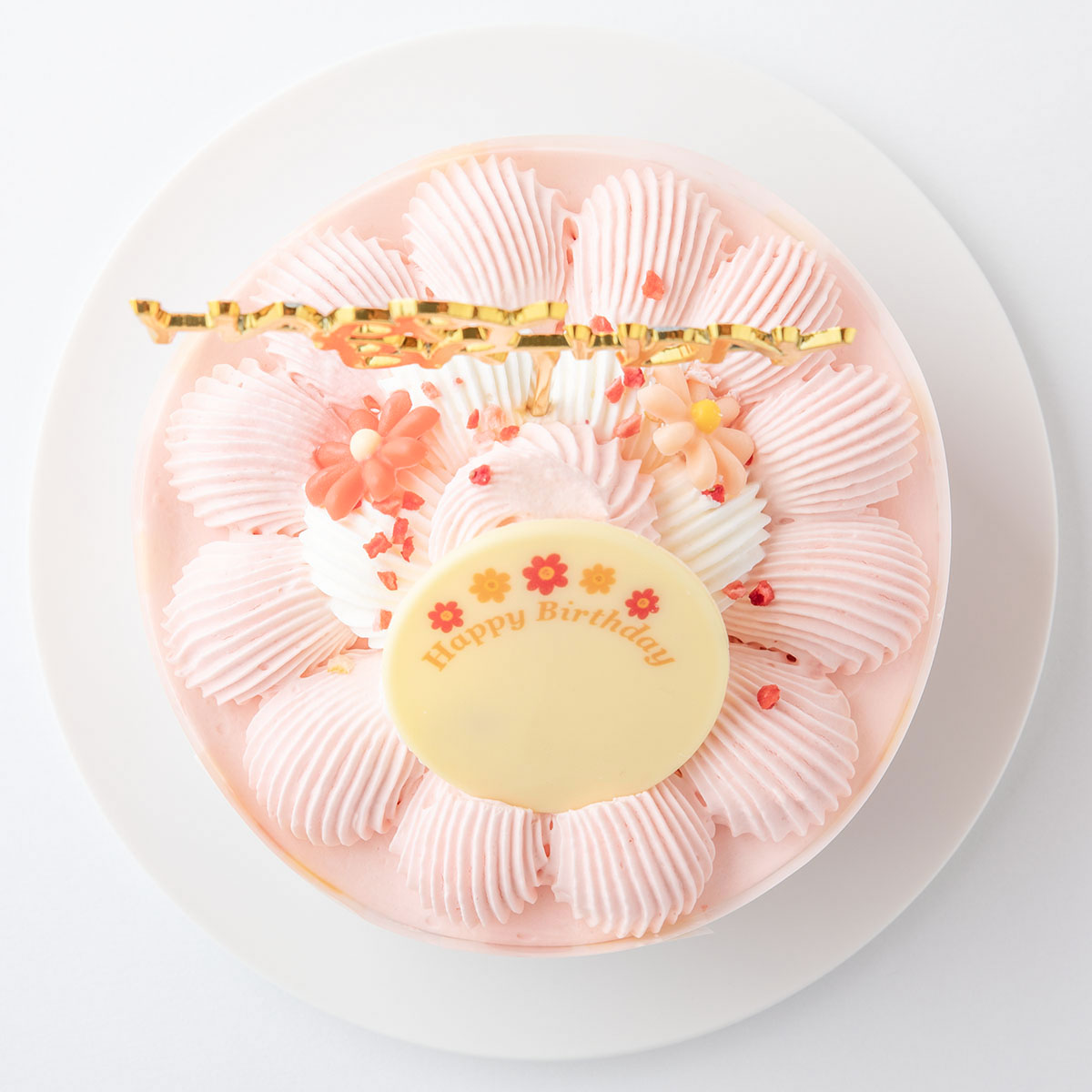 【卵アレルギーの方にも】卵不使用のピンクのセンイルケーキ