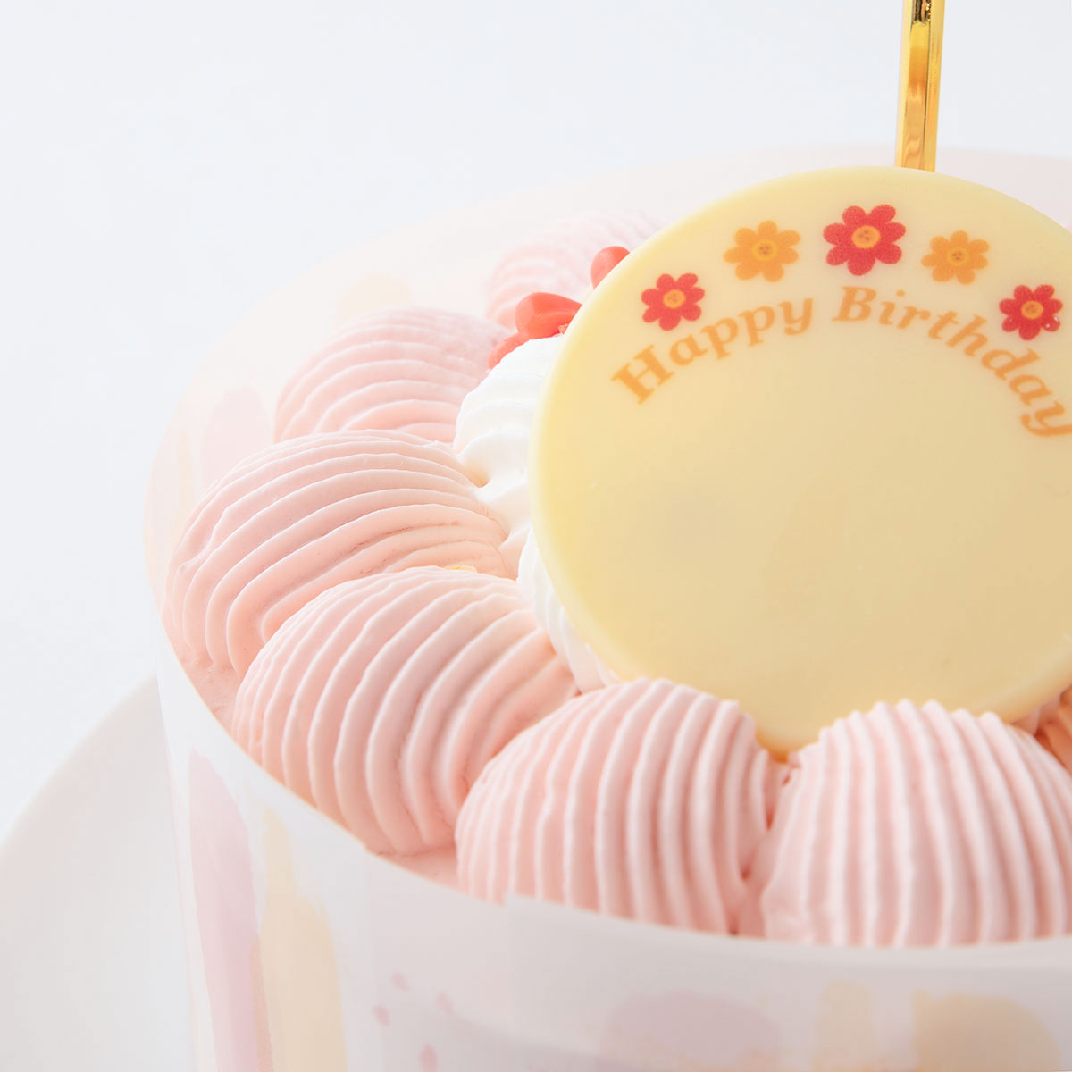 【卵アレルギーの方にも】卵不使用のピンクのセンイルケーキ