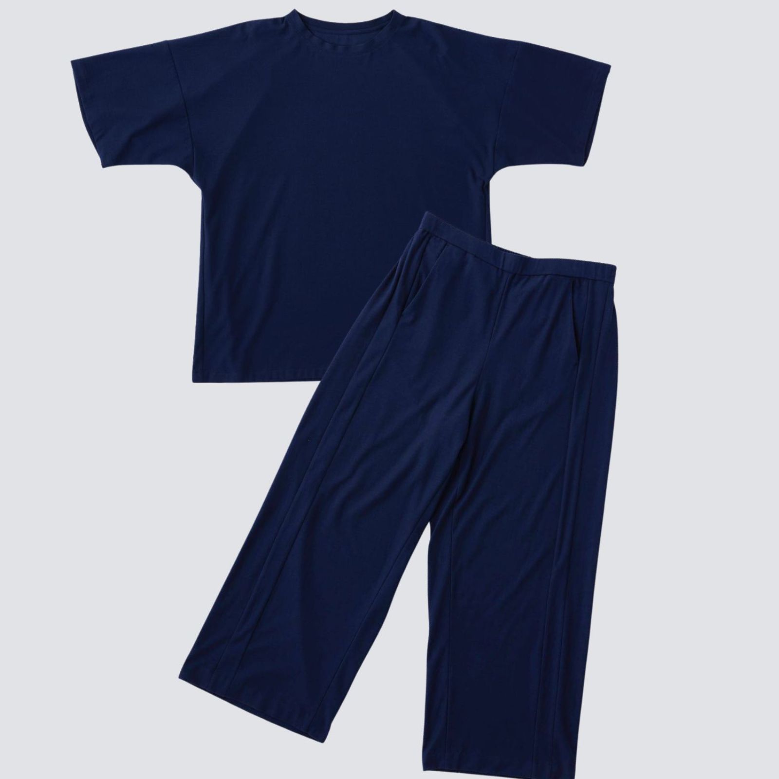 【セットアップ】 ロイヤル オーガニック コットン Tシャツ & ワイドパンツ