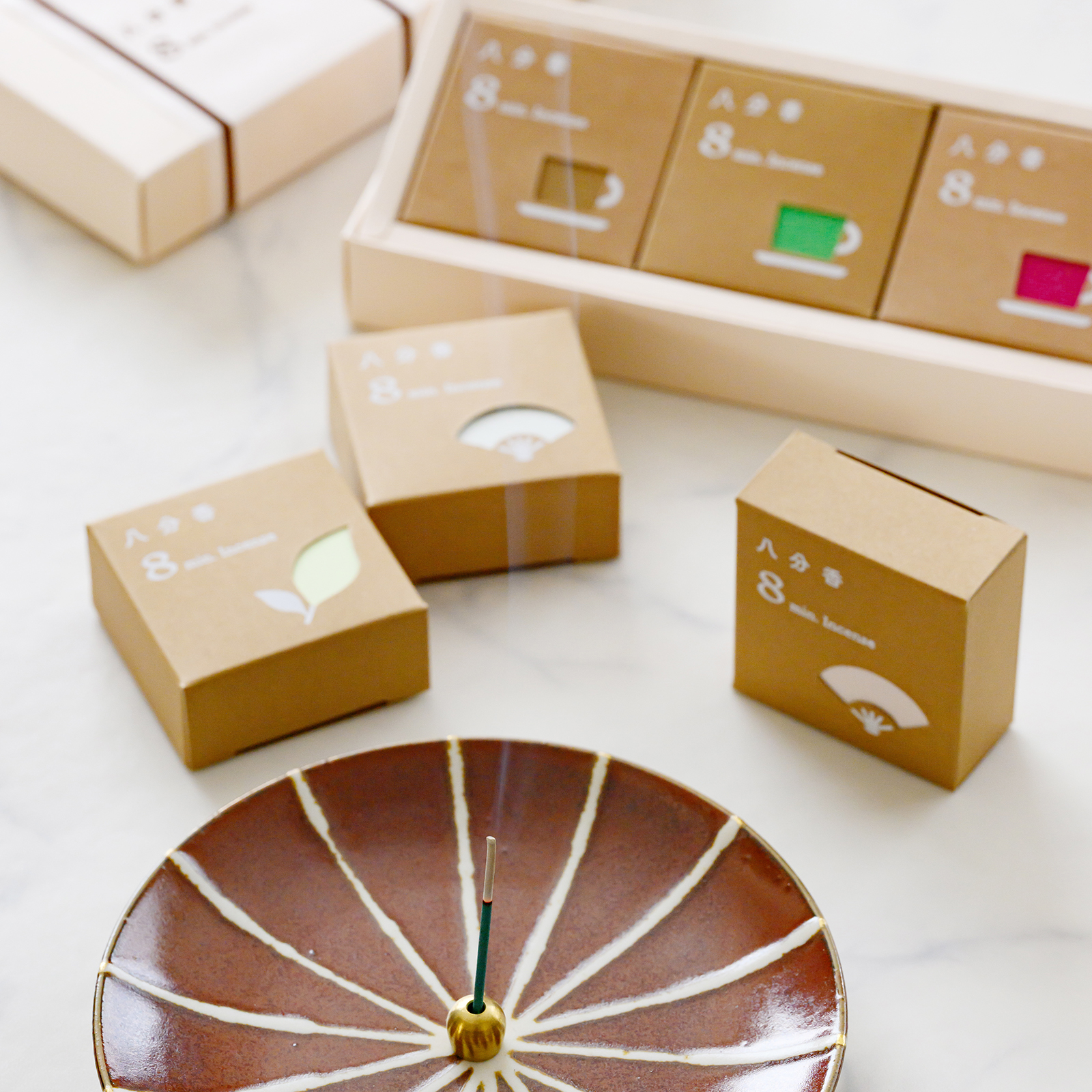 八分香と香立いおりセットハーブ/香立フルール・ド・リス