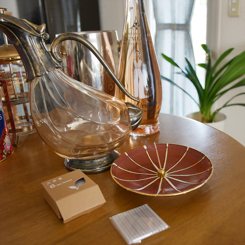 八分香と香立いおりセットハーブ/香立フルール・ド・リス