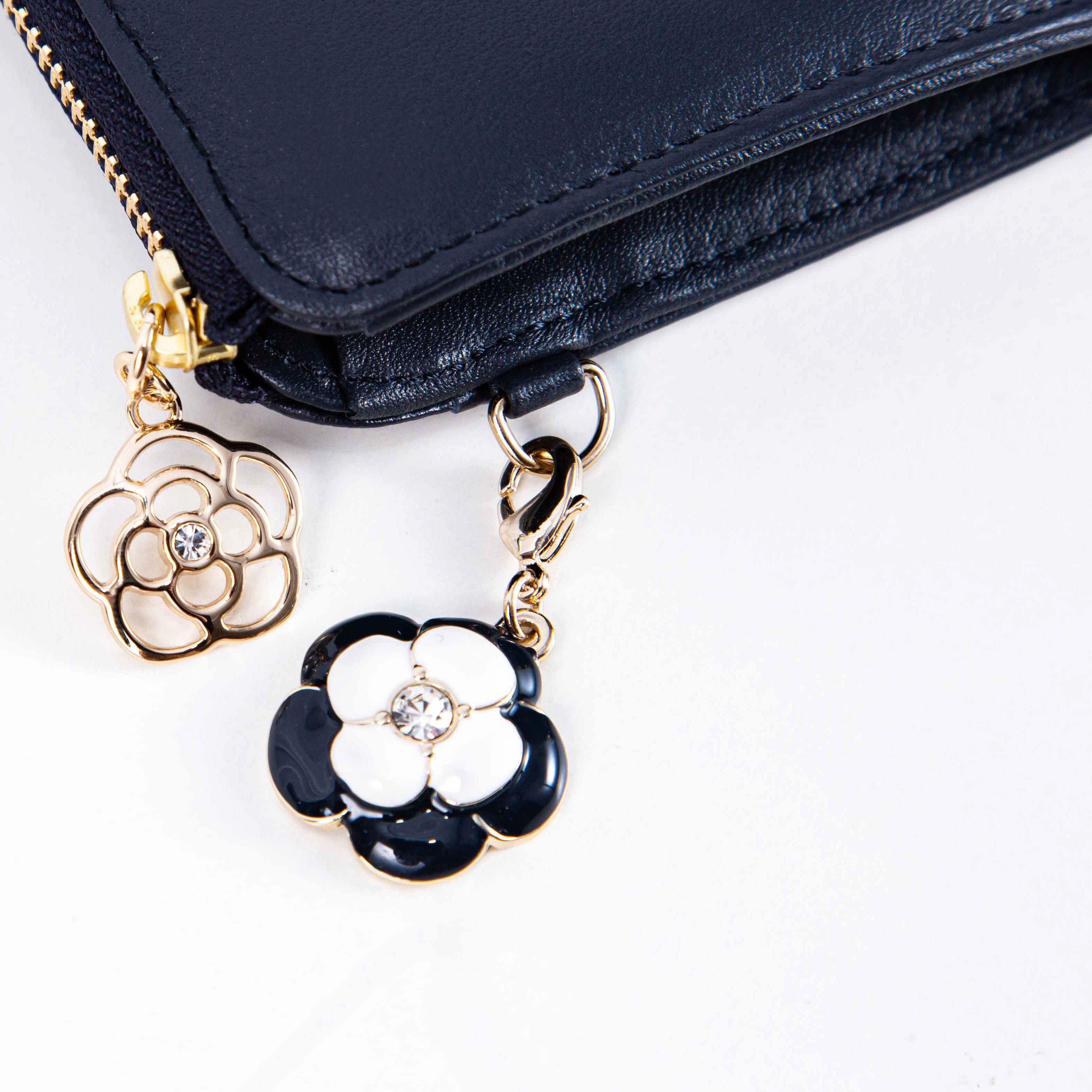 ワッフル Lファスナー長財布