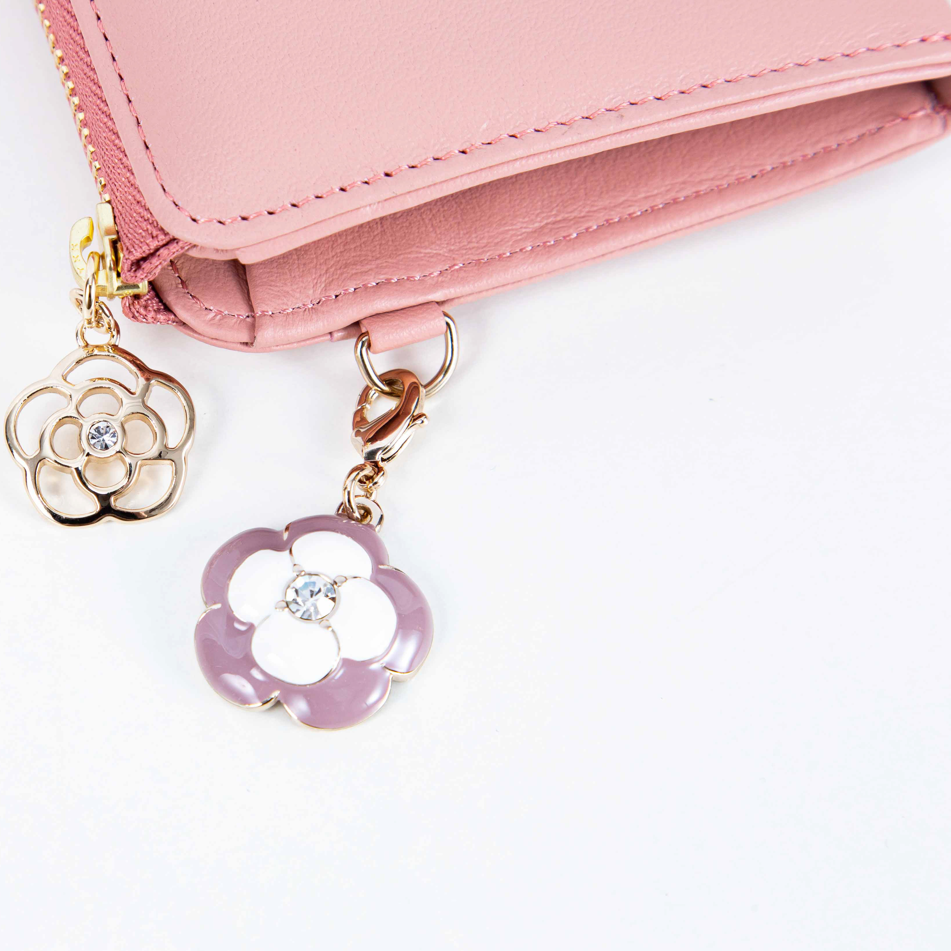 ワッフル Lファスナー長財布