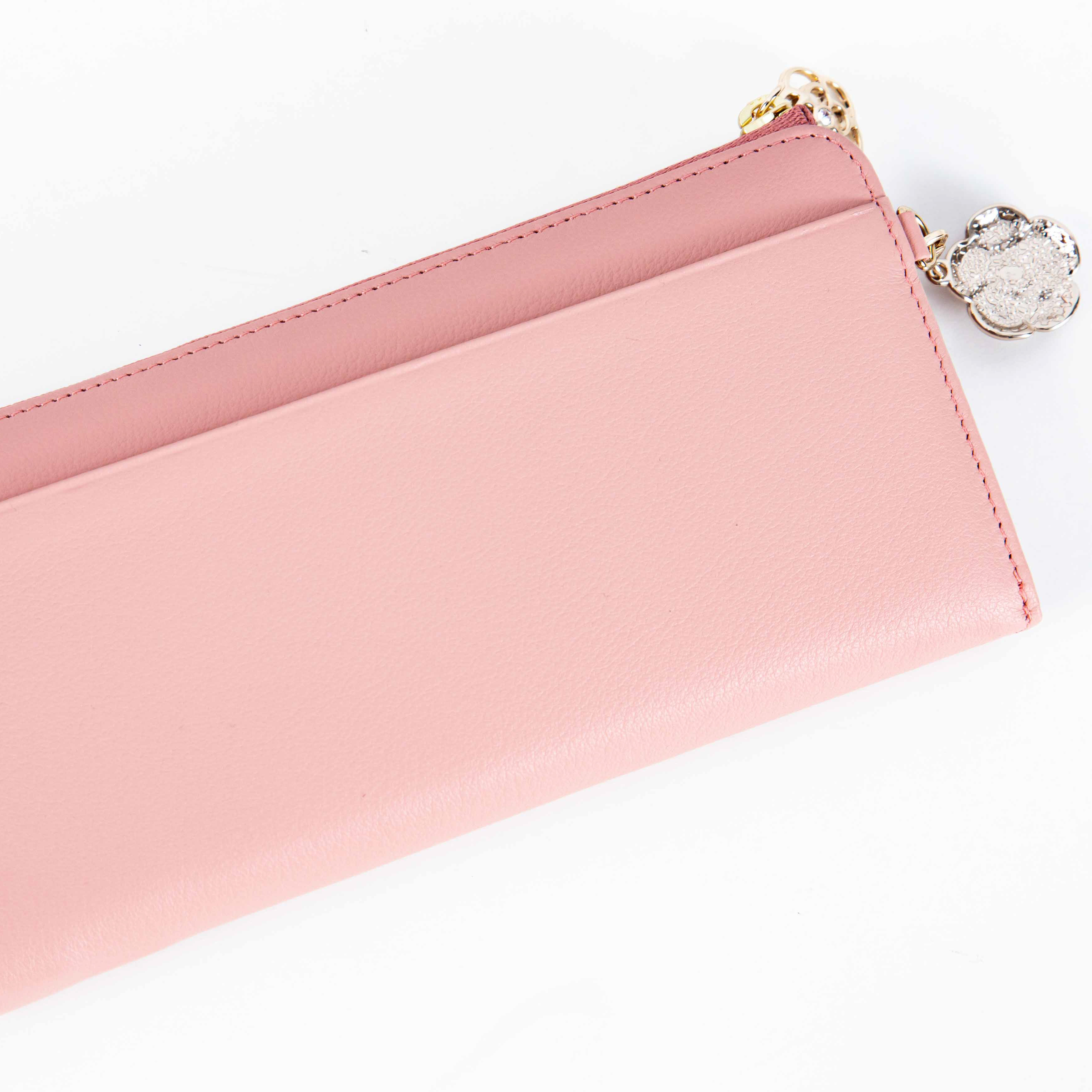 ワッフル Lファスナー長財布