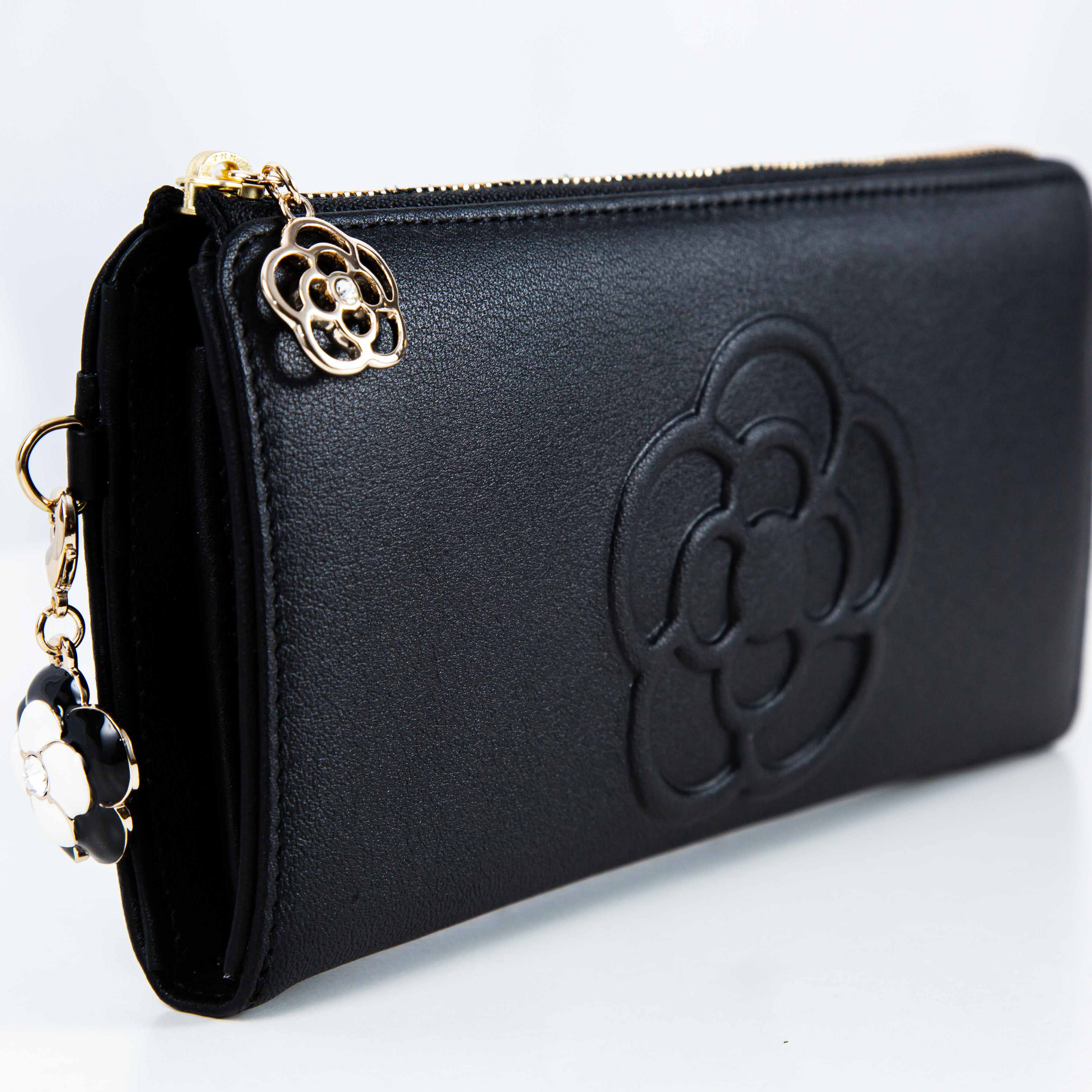 ワッフル Lファスナー長財布